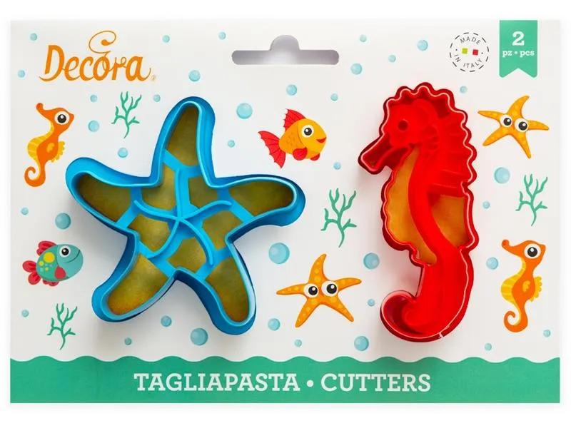 Decora Guetzli-Ausstecher-Set 2 Stück, Seestern und Seepferd Decora Guetzli-Ausstecher-Set 2 Stück, Seestern und Seepferd