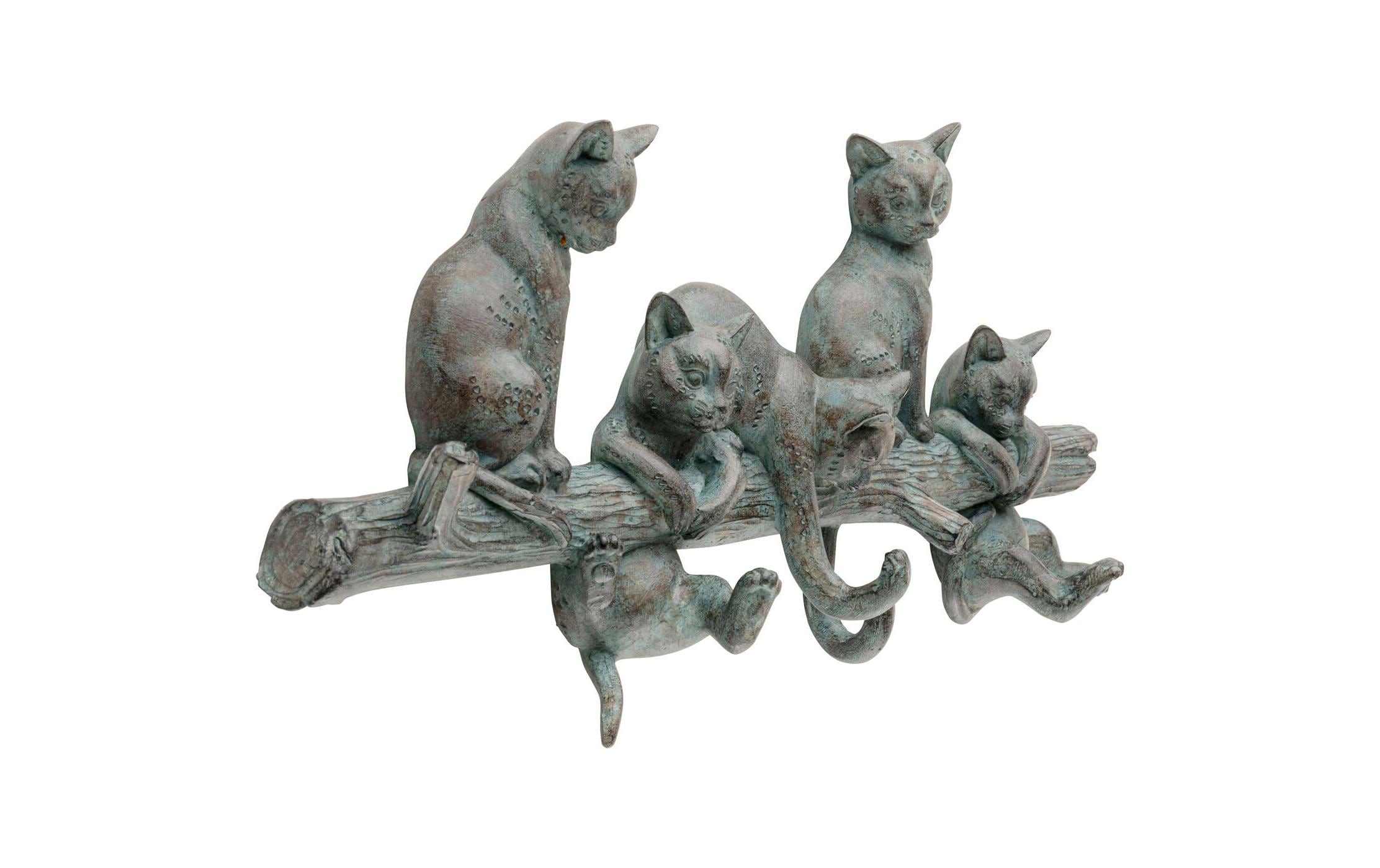 Kare Wandgarderobe Cats Life 42 cm x 18.3 cm, Schwarz