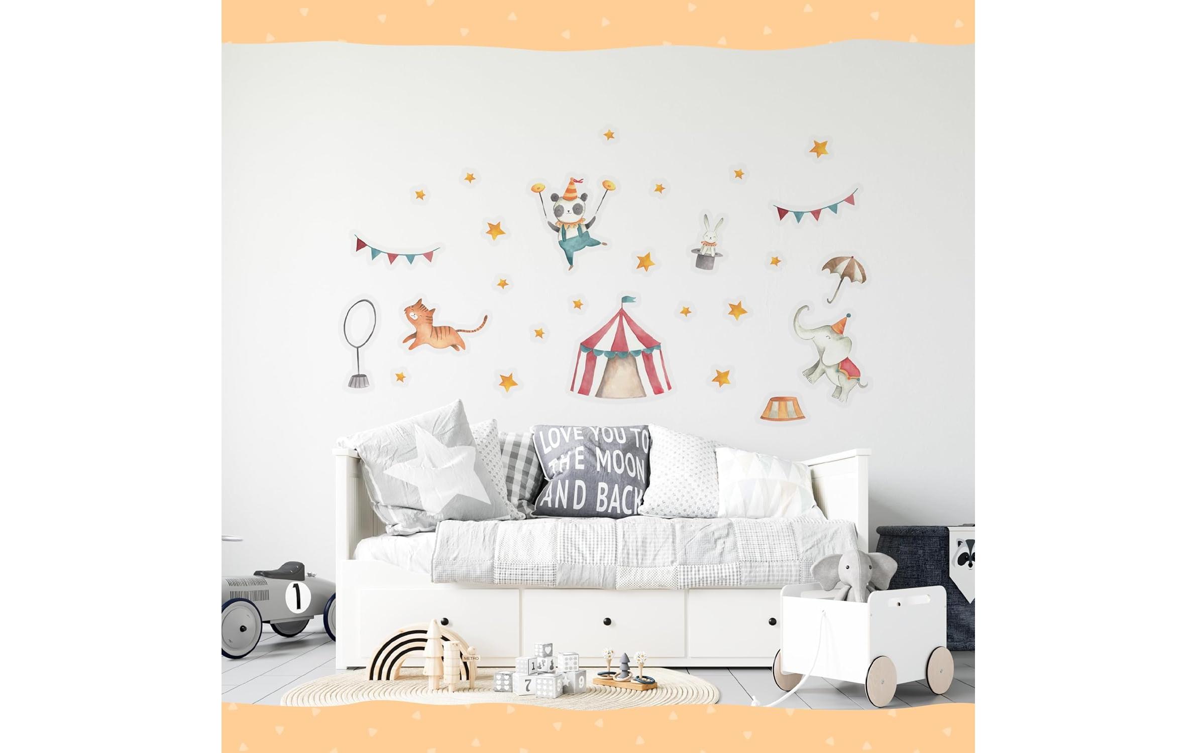 Papierdrachen Wandtattoo-Set Zirkus