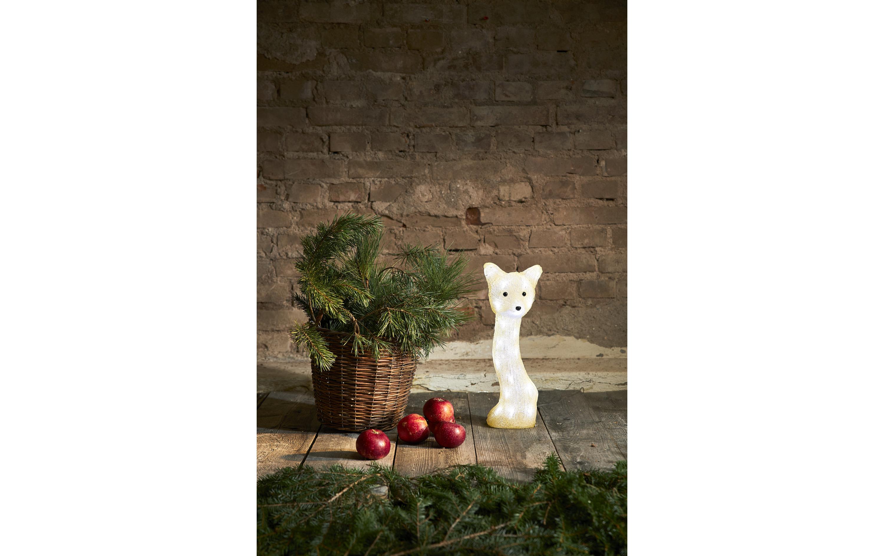 Star Trading LED-Figur Crystalo Fuchs, 41.5 cm, Beige