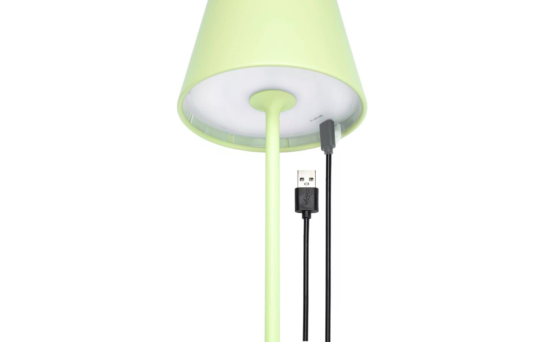 STT Tischleuchte Motion USB Luna, 23 LEDs, Ø 12x38cm, Light Mint