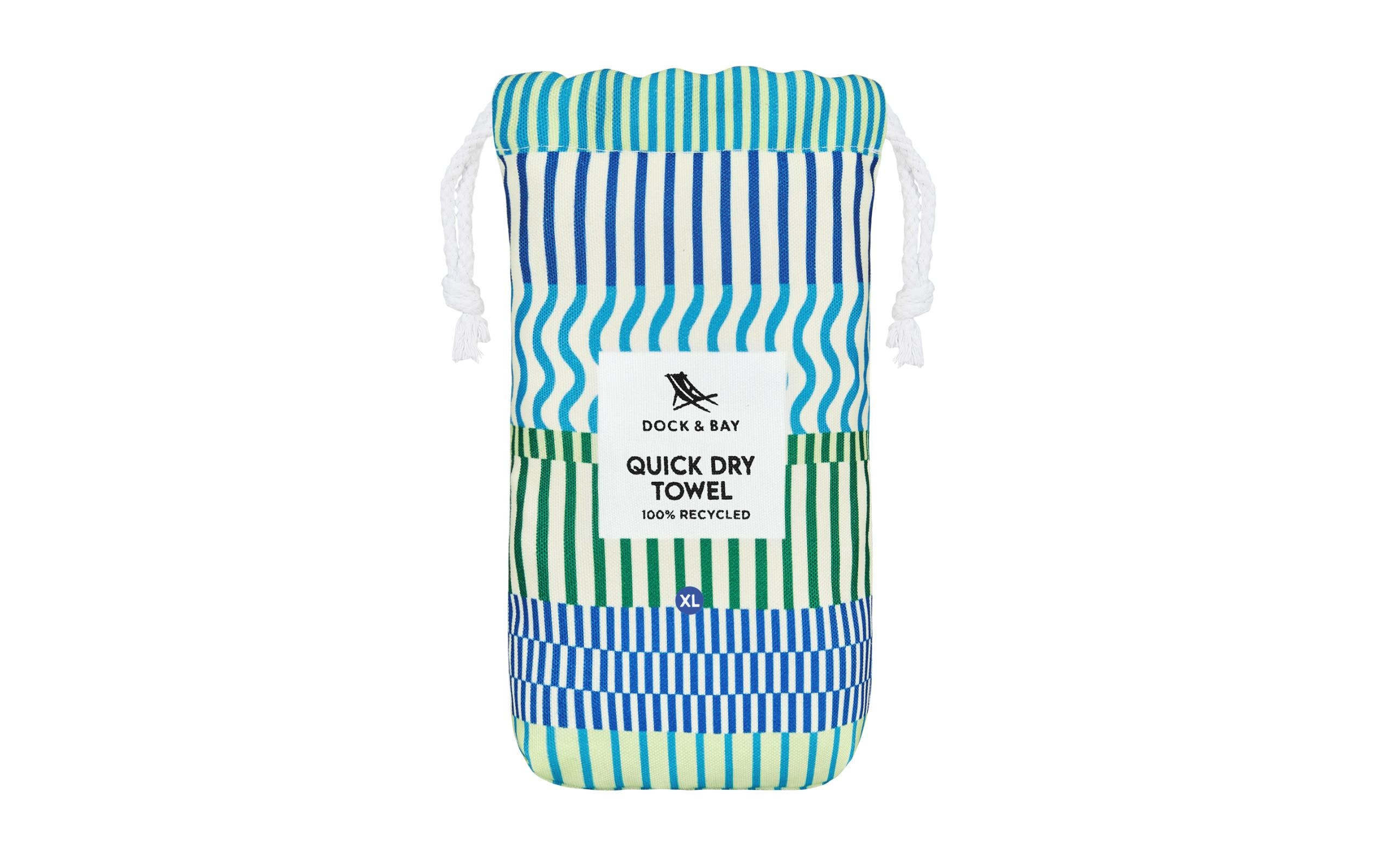 Dock & Bay Strandtuch Blueberry Spritz 200 cm x 90 cm, Blau