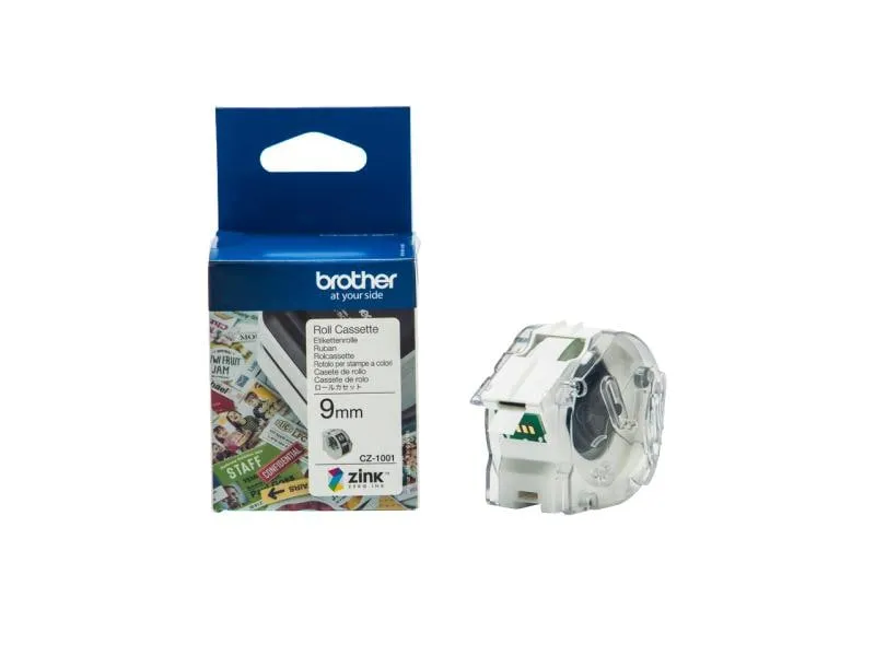 Brother Etikettenrolle CZ1001 ZINK 9 mm x 5 m Brother Etikettenrolle CZ1001 ZINK 9 mm x 5 m