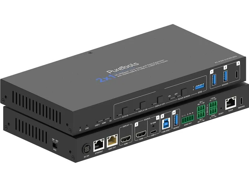 PureLink PureTools Switcher PT-PSW-21KVM-40G 2x1, HDMI/USB-C, HDBT, HDMI, 5K PureLink PureTools Switcher PT-PSW-21KVM-40G 2x1, HDMI/USB-C, HDBT, HDMI, 5K