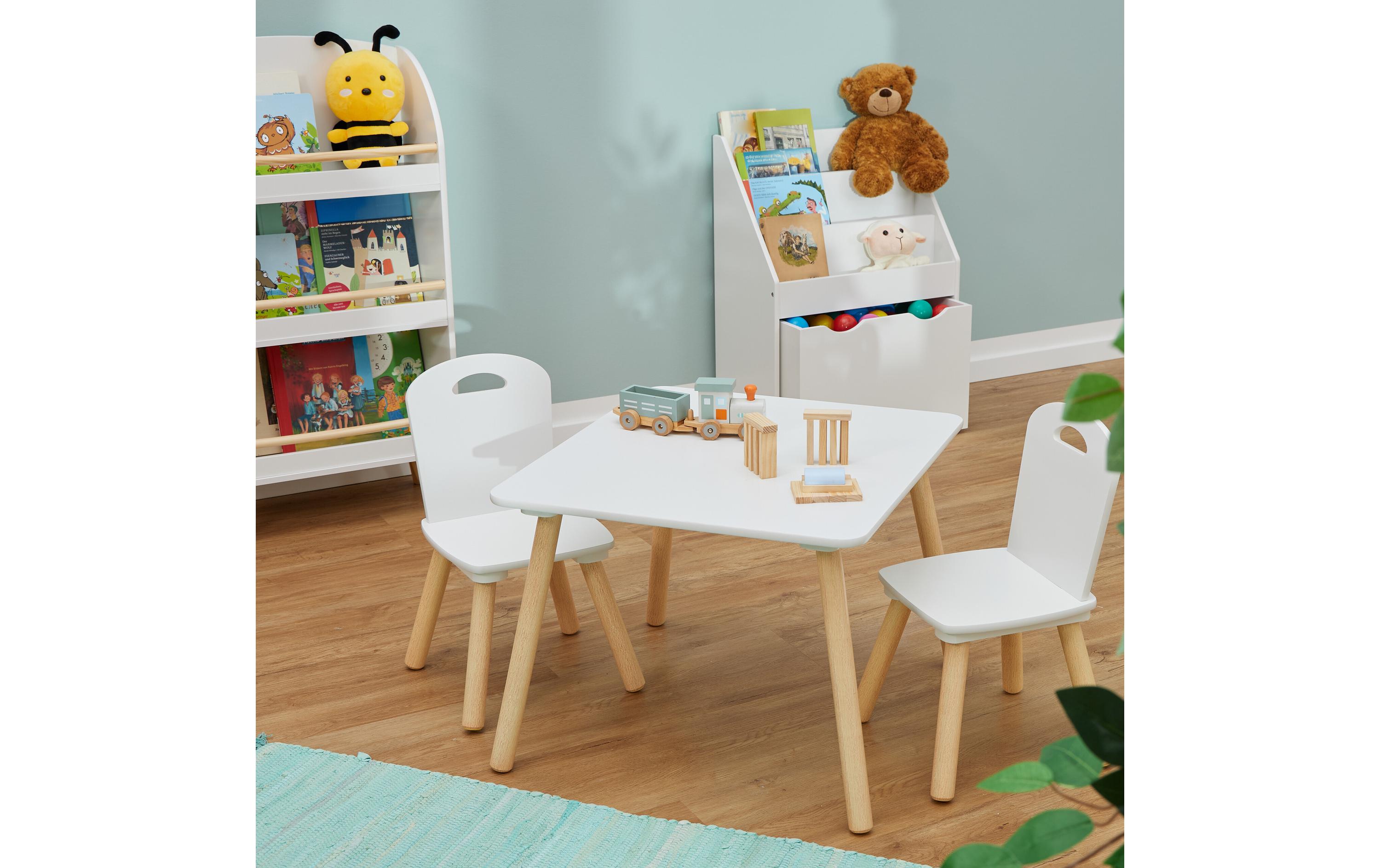 relaxdays Kindersitzgruppe MDF / Kiefern, 3-teilig