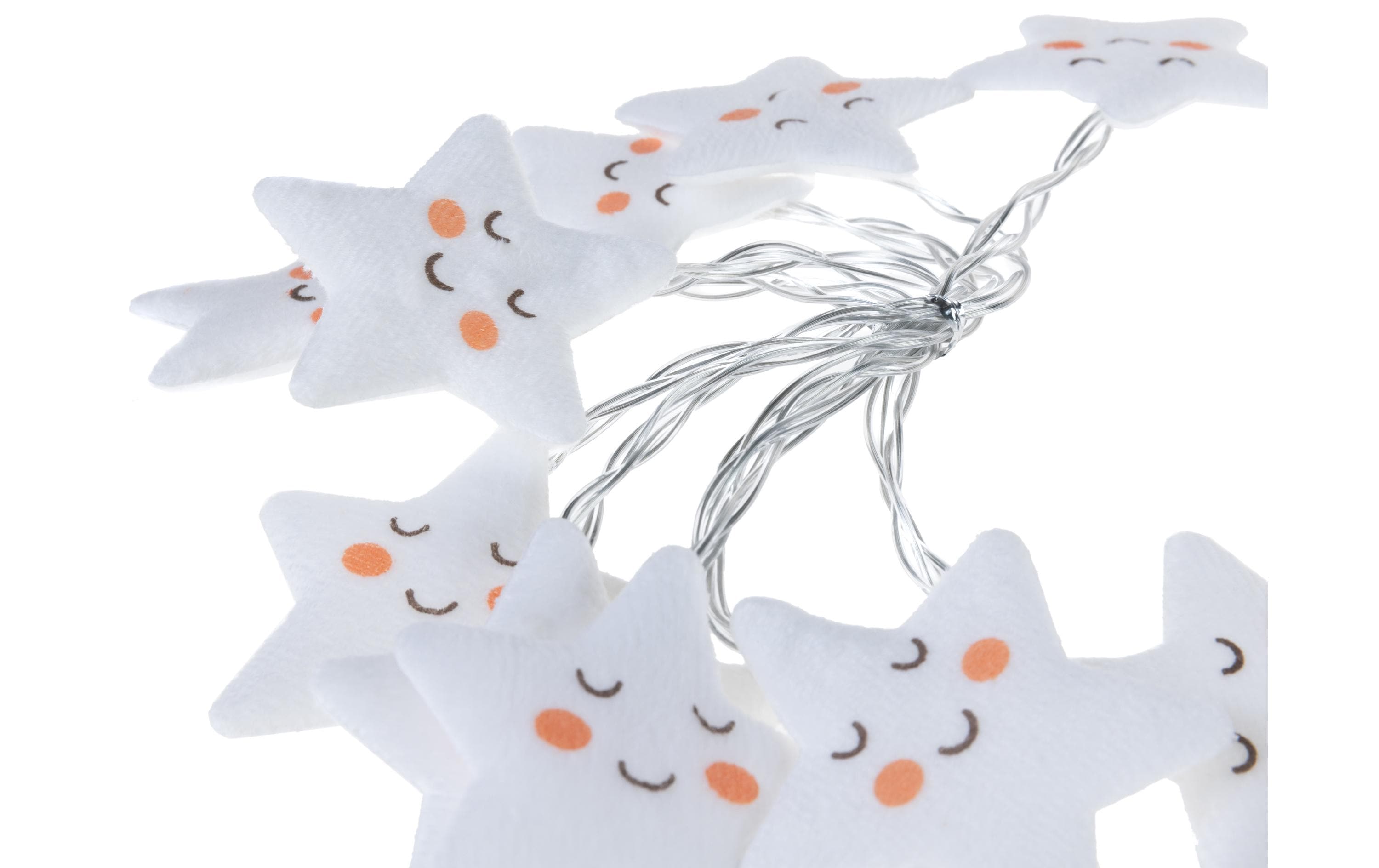 COCON Lichterkette Stoffsterne, 165 cm