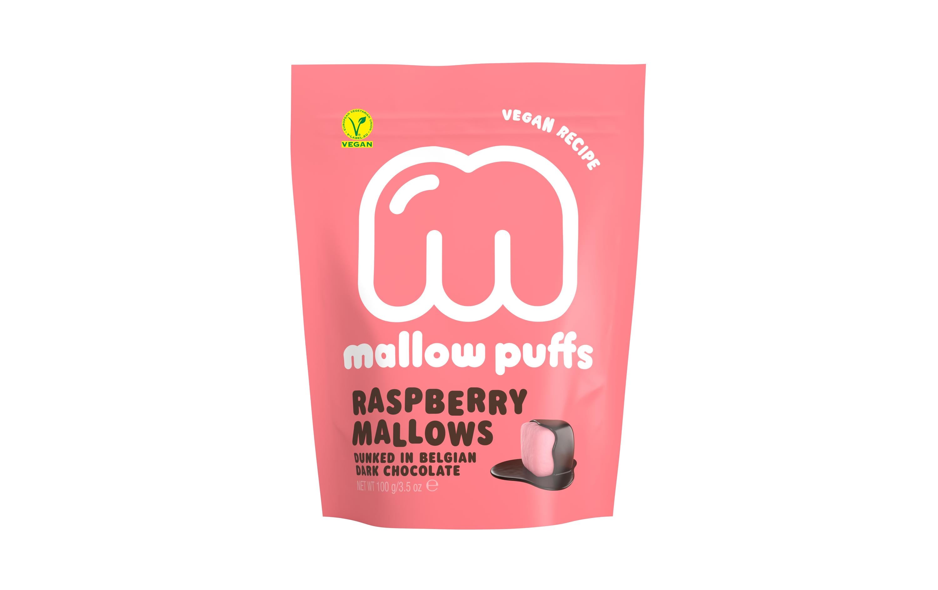Mallow Puffs Raspberry Dark Chocolate 100 g