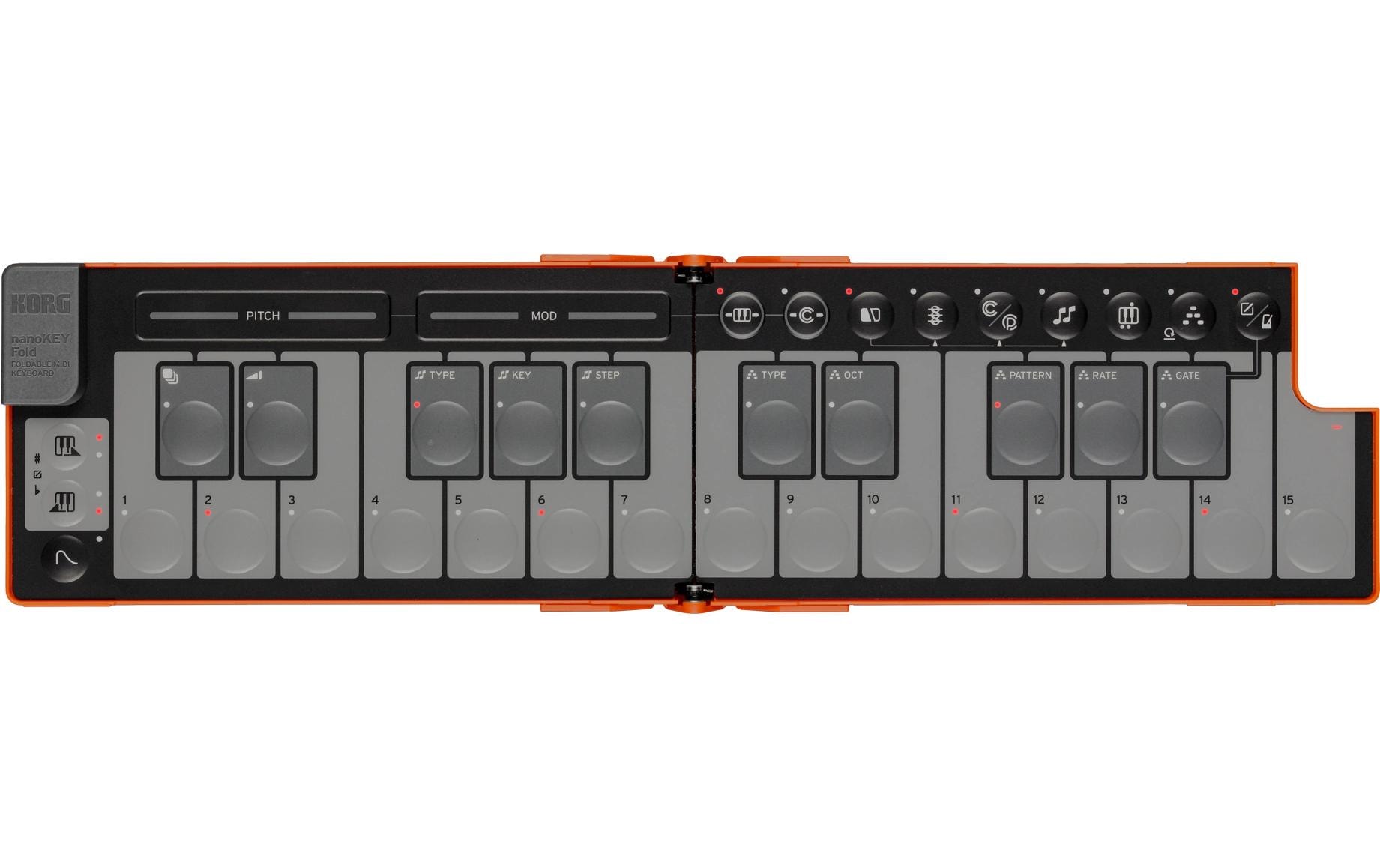 Korg Keyboard Controller nanoKEY Fold Lava Orange Limited