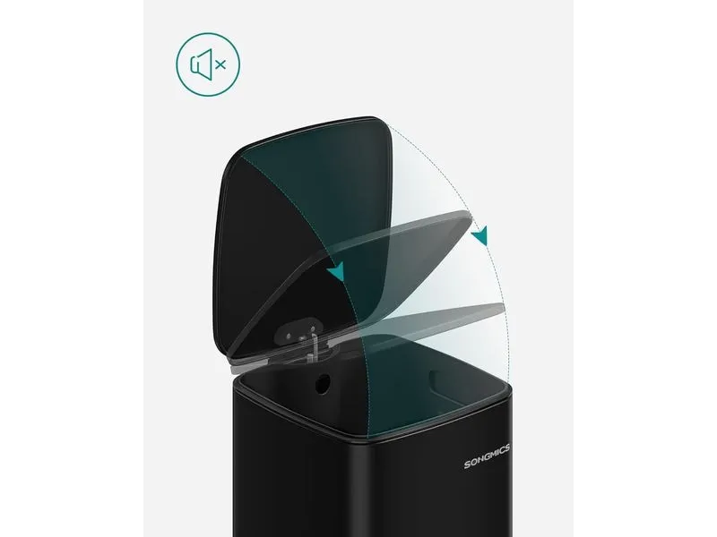Songmics Abfalleimer 20 l, Schwarz