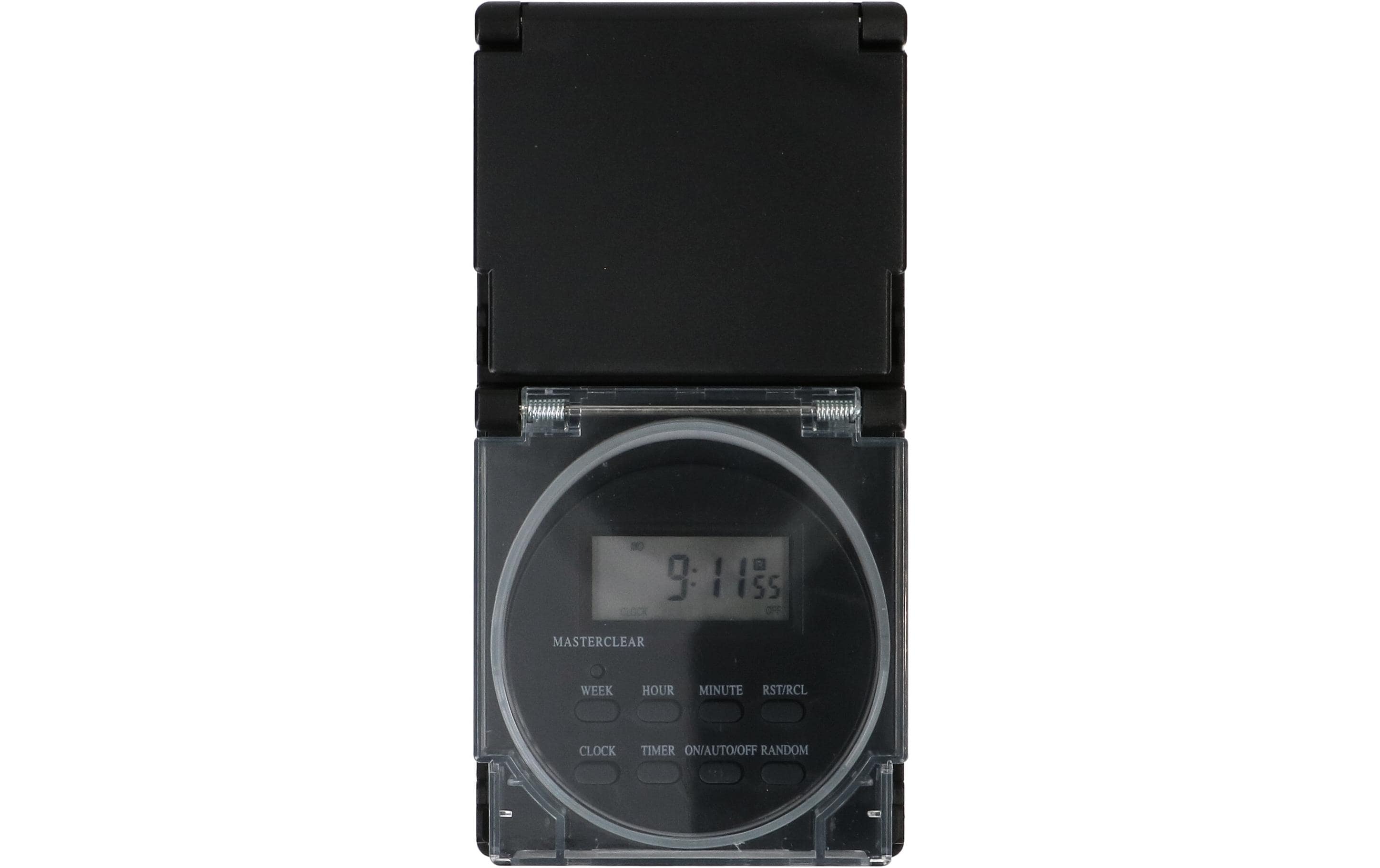 Max Hauri Zeitschaltuhr IP55 Digital, Schwarz
