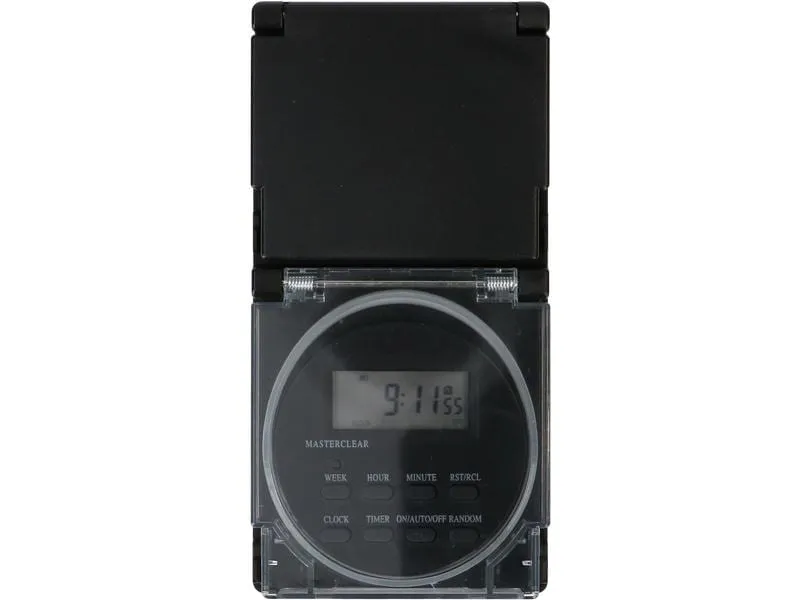 Max Hauri Zeitschaltuhr IP55 Digital, Schwarz Max Hauri Zeitschaltuhr IP55 Digital, Schwarz