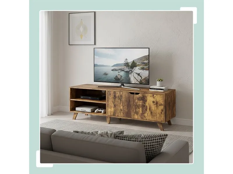 relaxdays TV-Möbel Vintage Style 140 cm, Braun 60 Zoll relaxdays TV-Möbel Vintage Style 140 cm, Braun 60 Zoll