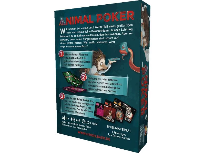 Heidelberger Spieleverlag Kartenspiel Animal Poker Deutsch Heidelberger Spieleverlag Kartenspiel Animal Poker Deutsch