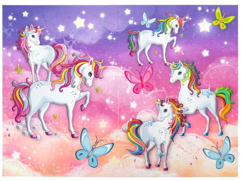 HERMA Papierkorb Einhorn 15 l, Mehrfarbig