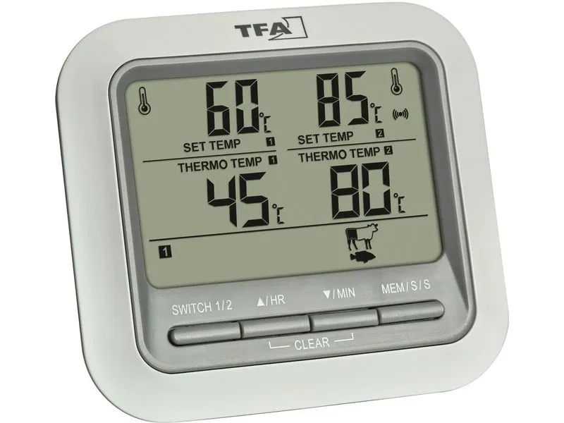 TFA Dostmann Grill- Bratenthermometer 14.1516.02 Weiss