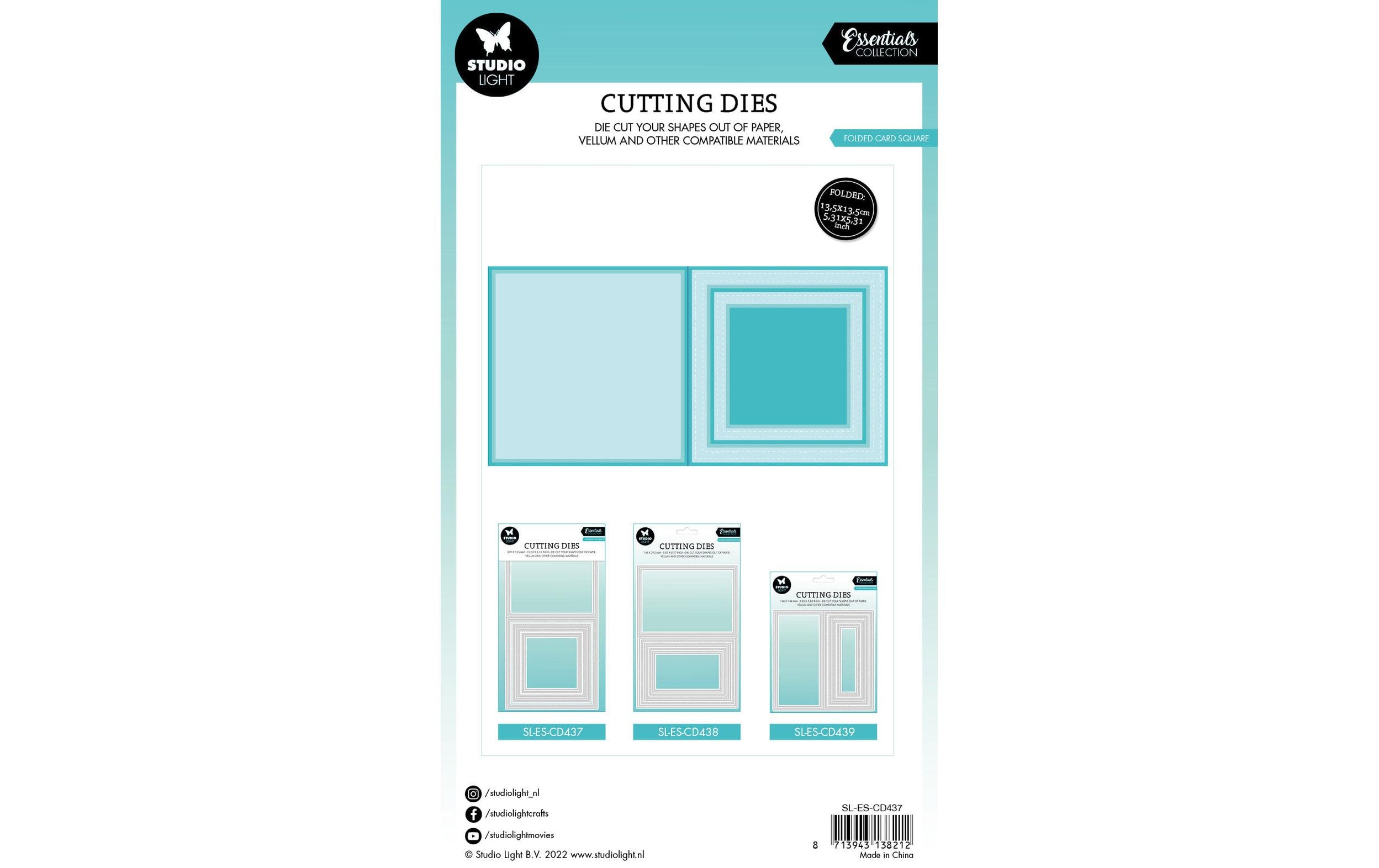 Studio Light Stanzschablone Klappkarte Essentials 270x135x1 mm, 9 Stück Studio Light Stanzschablone Klappkarte Essentials 270x135x1 mm, 9 Stück