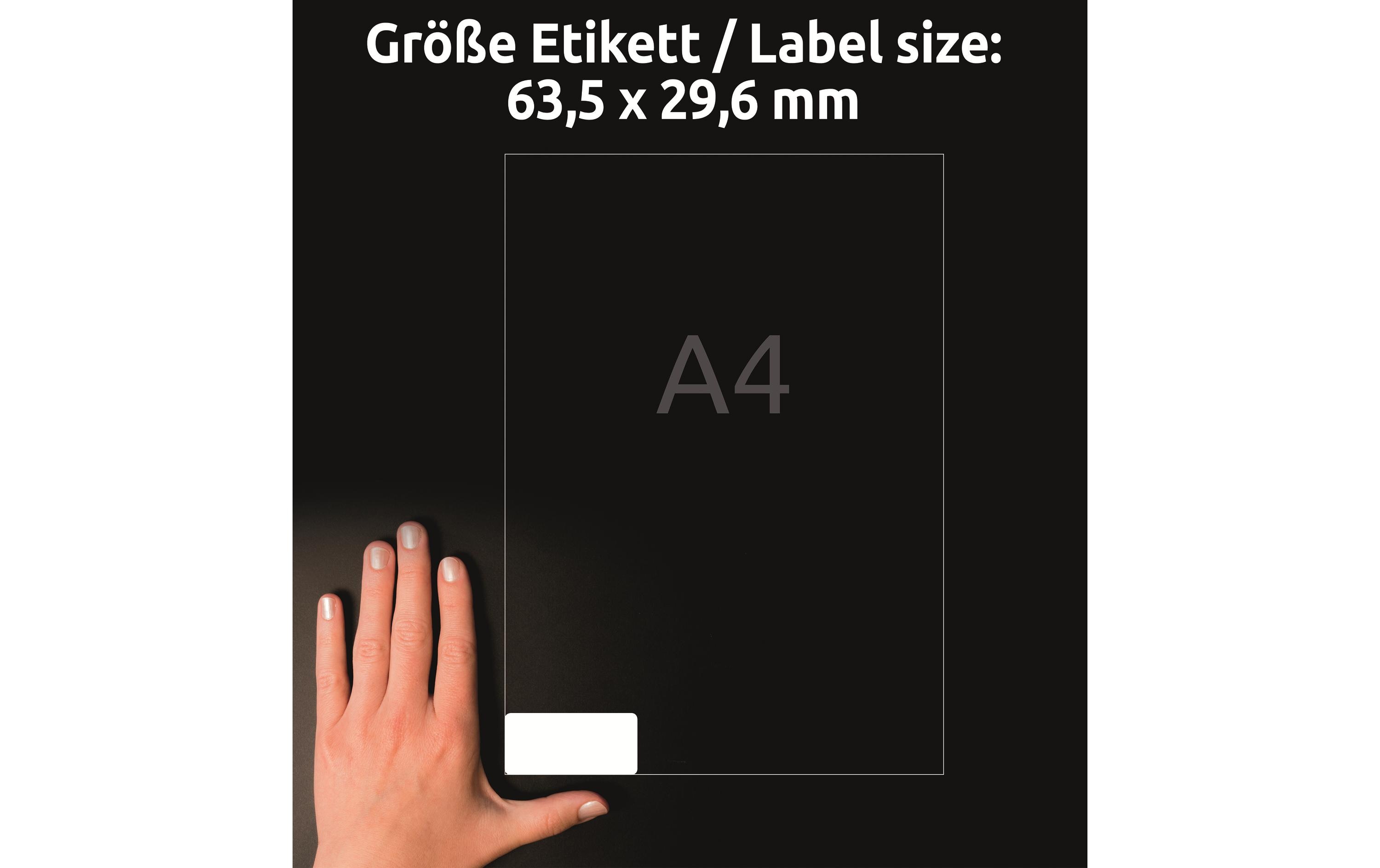 Avery Zweckform Universal-Etiketten L4737REV 63.5 x 29.6 mm, 10 Blatt