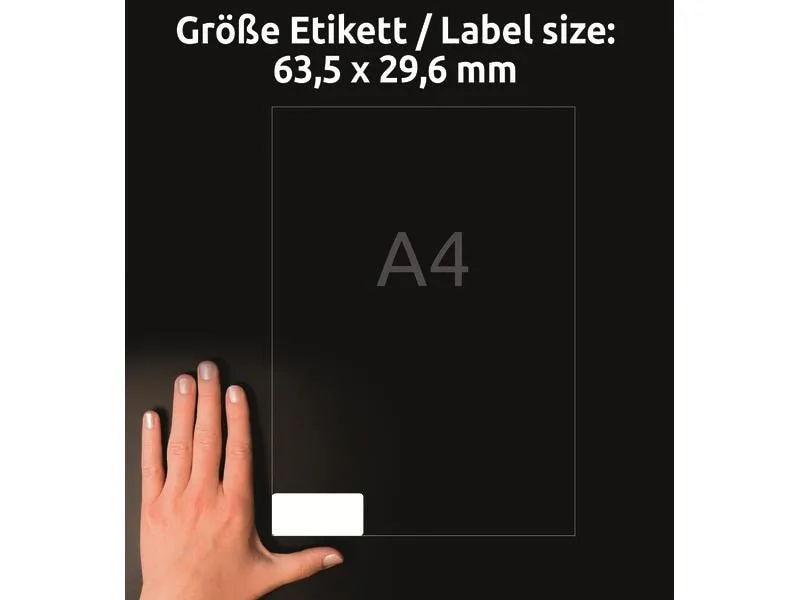 Avery Zweckform Universal-Etiketten L4737REV 63.5 x 29.6 mm, 10 Blatt Avery Zweckform Universal-Etiketten L4737REV 63.5 x 29.6 mm, 10 Blatt