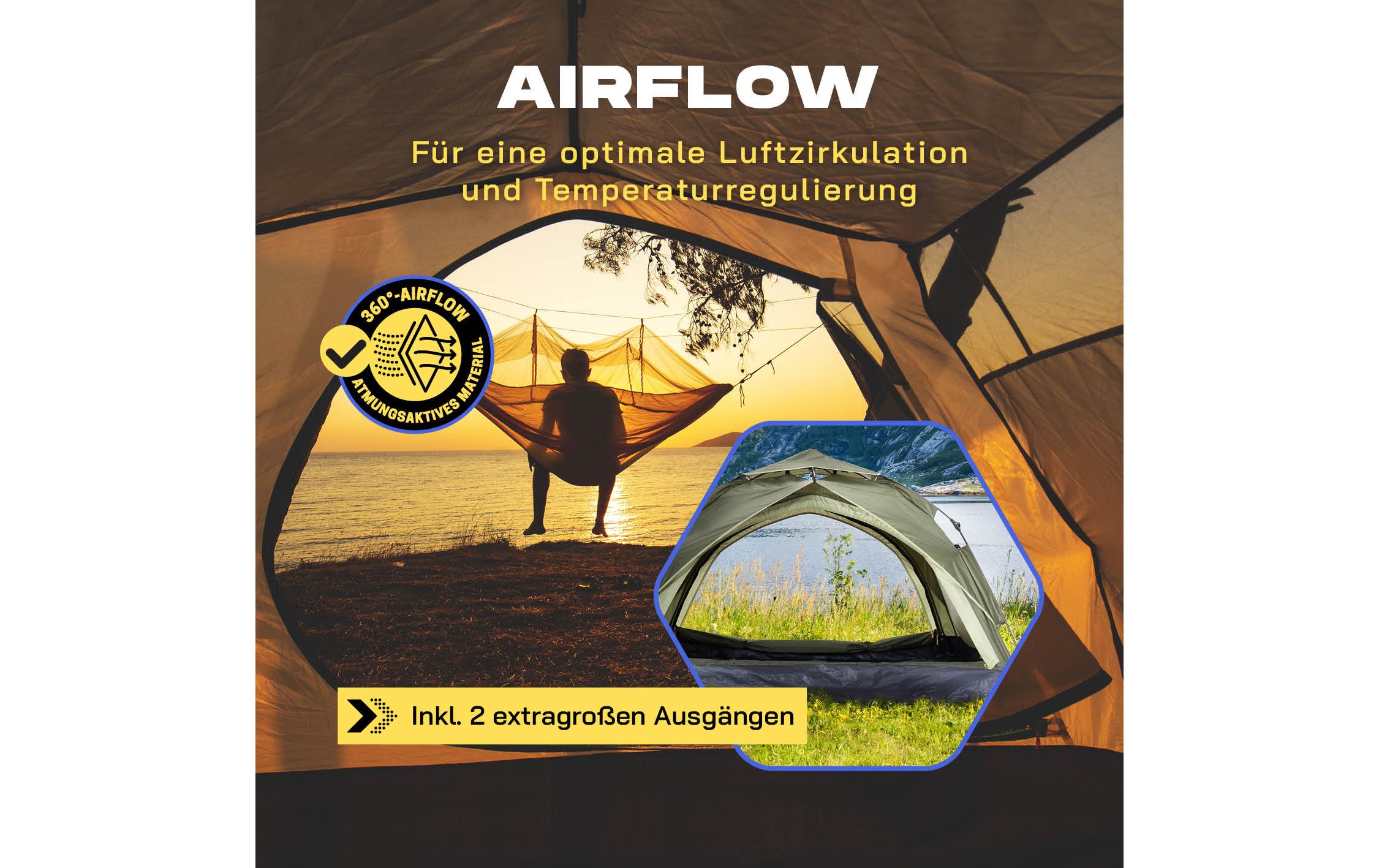 Where tomorrow Pop-Up-Zelt Drei Personen - Grün