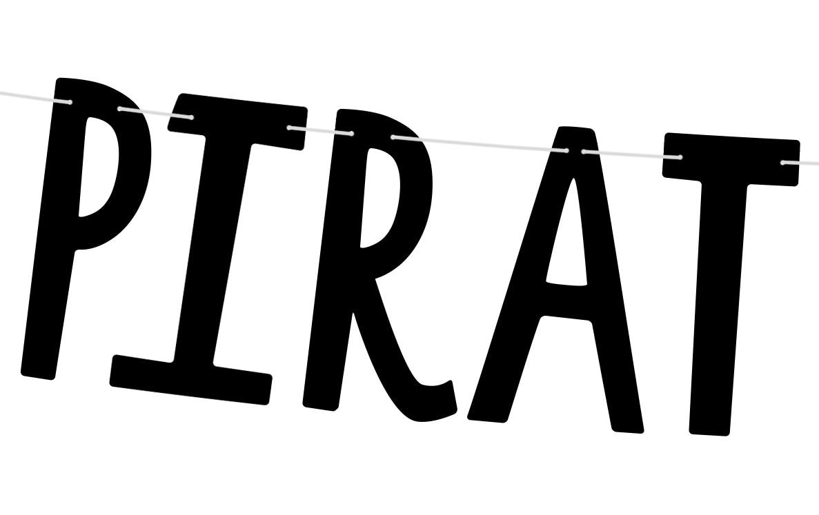 Partydeco Girlande Piraten 14 x 100 cm, Schwarz