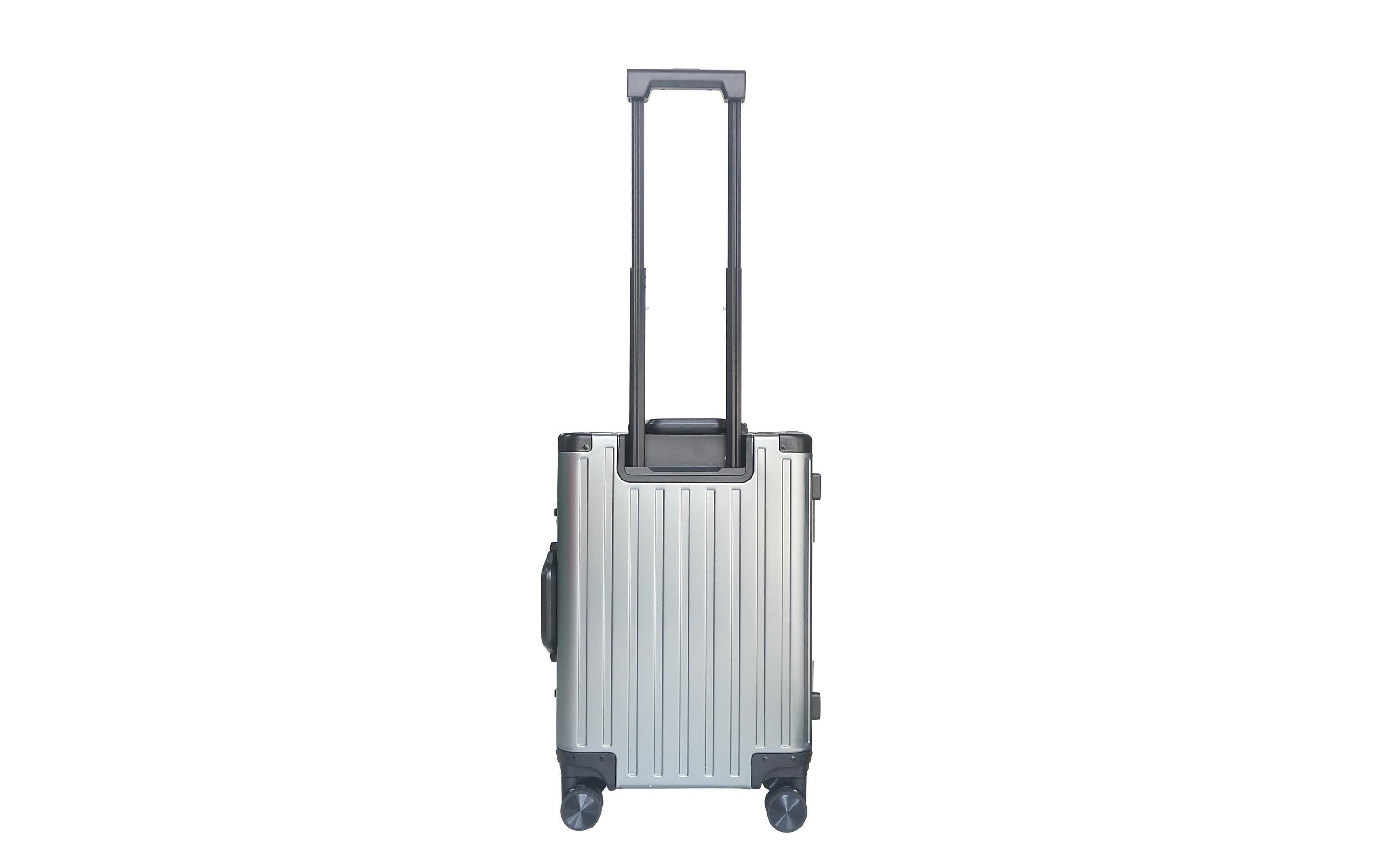 KOOR Reisekoffer Aluminium 58 L, Grau/Grün