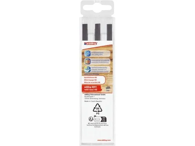 edding Zimmermannbleist. Mine HB 8891 E-6 2 - 5 mm, Grau edding Zimmermannbleist. Mine HB 8891 E-6 2 - 5 mm, Grau