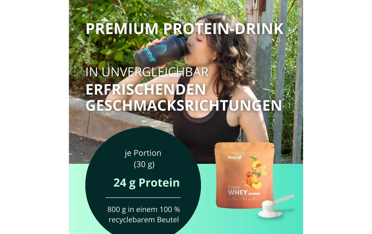 Brandl-Nutrition Pulver Clear Whey Pfirsich 800 g Brandl-Nutrition Pulver Clear Whey Pfirsich 800 g