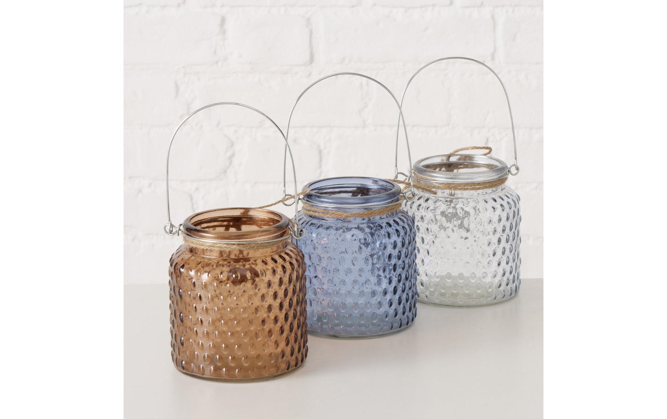 Boltze Windlicht Marano 1 Stück, assortierte Farb-Auslieferung