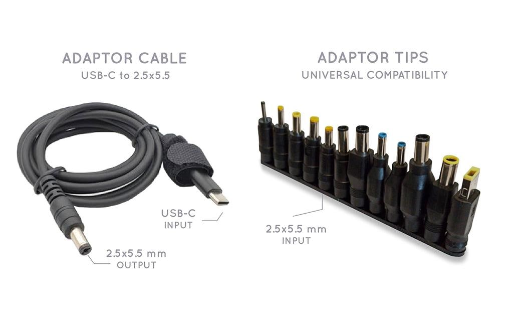 SunSlice USB-C Kabel mit Adapter Set 100 cm 65W SunSlice USB-C Kabel mit Adapter Set 100 cm 65W