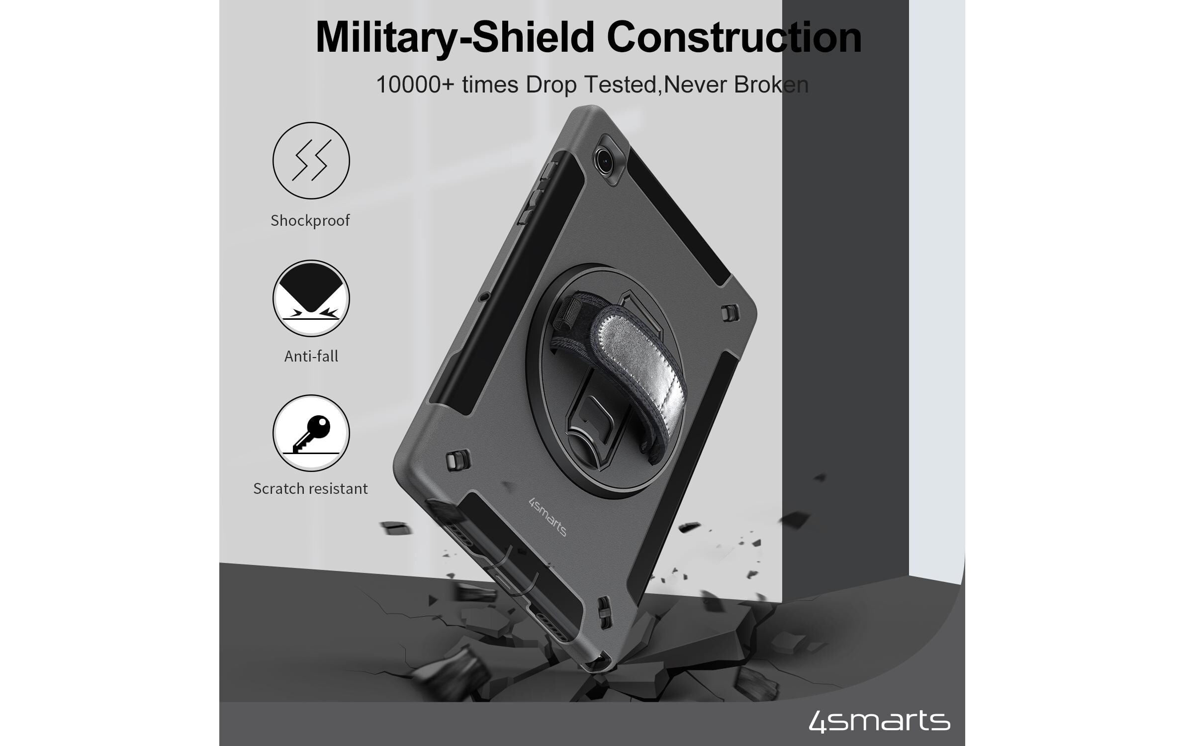 4smarts Tablet Back Cover Rugged GRIP Galaxy Tab S9 FE