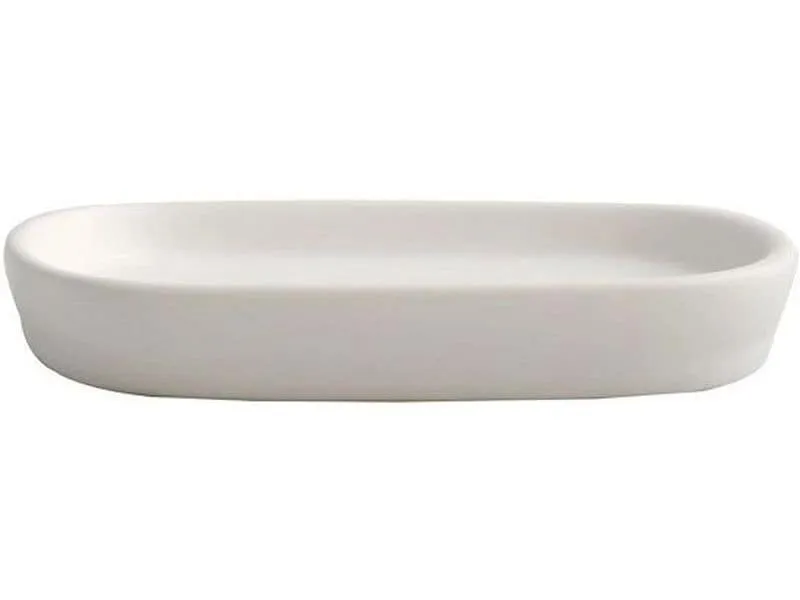 MSV Seifenschale Maonie 9 x 13.9 x 2.4 cm, Weiss matt