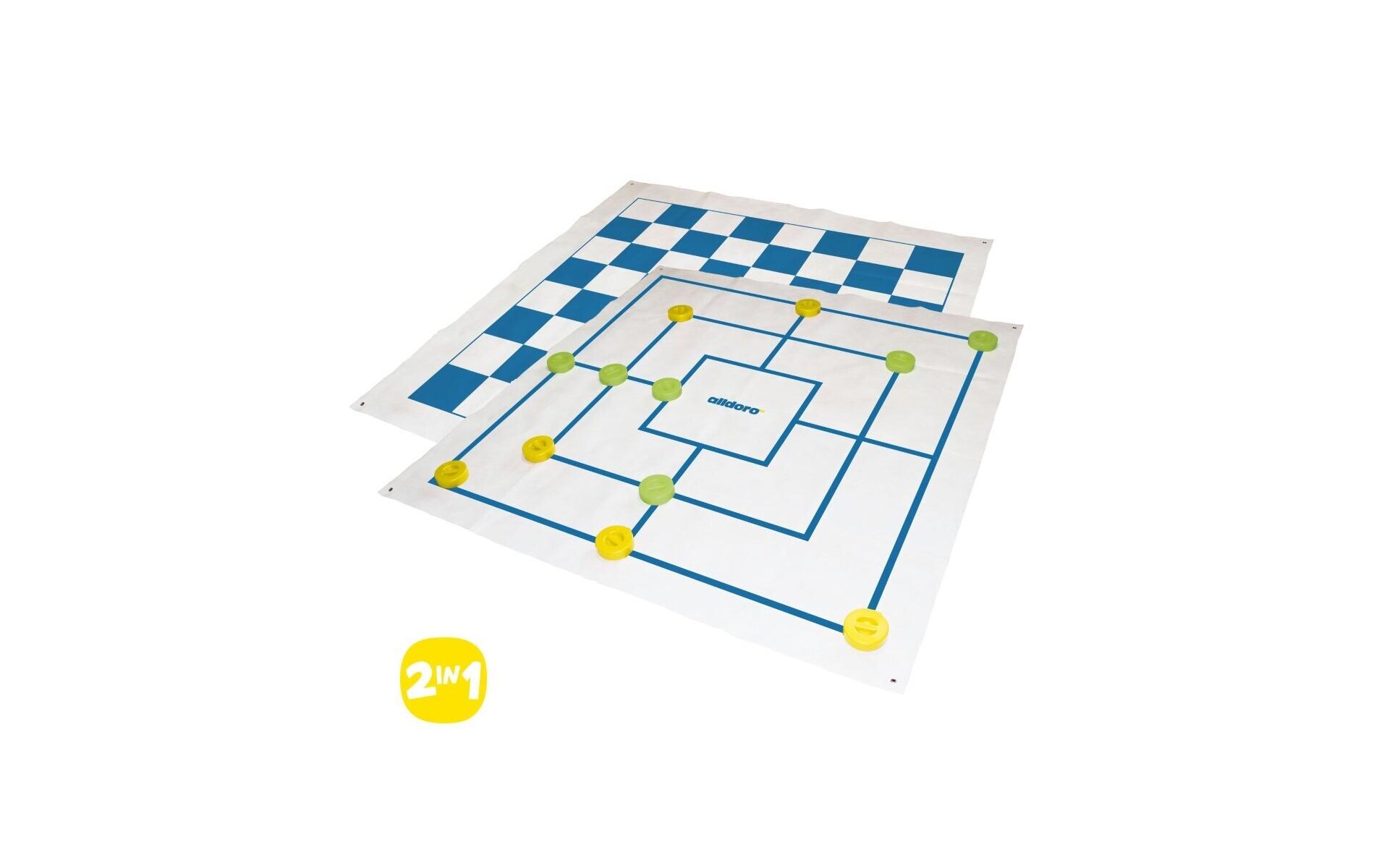 alldoro Spielset XXL 2in1 Dame und Mühlespiel