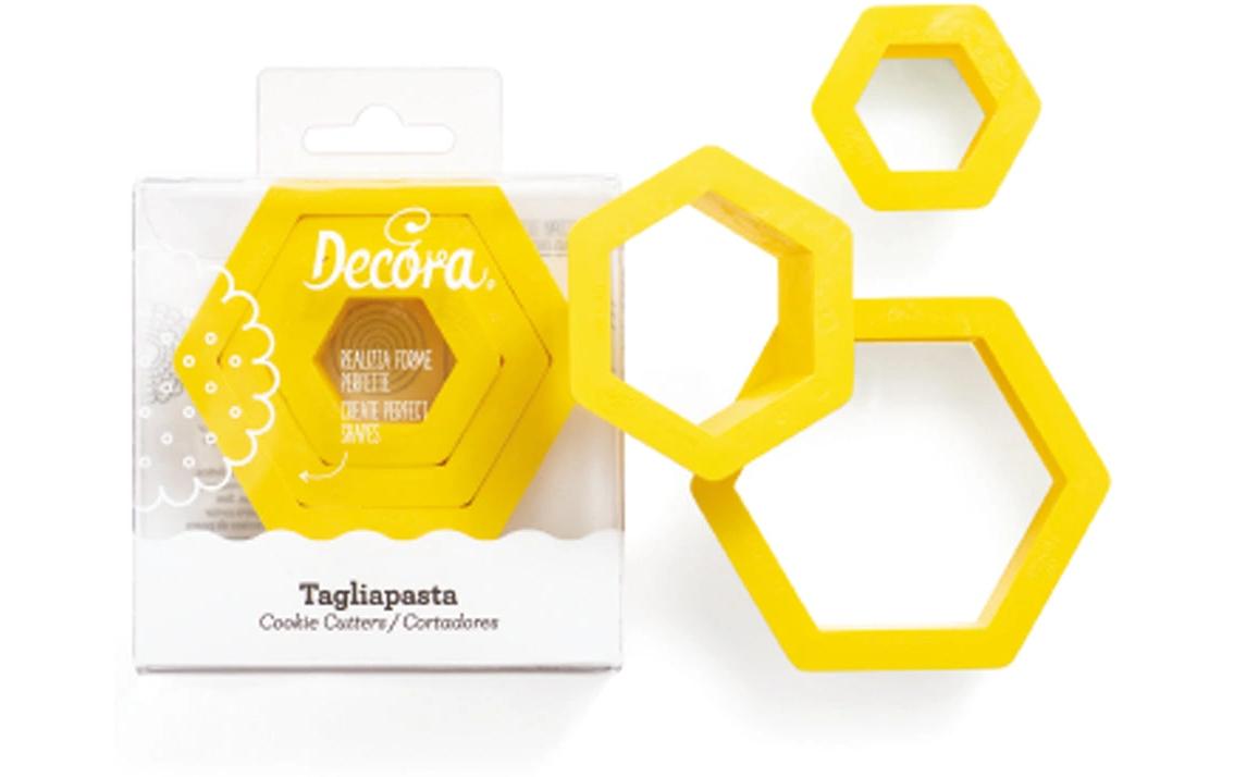Decora Guetzli-Ausstecher-Set Hexagon, 3 Stück