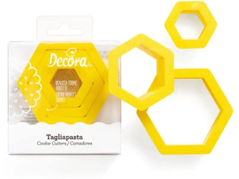 Decora Guetzli-Ausstecher-Set Hexagon, 3 Stück Decora Guetzli-Ausstecher-Set Hexagon, 3 Stück