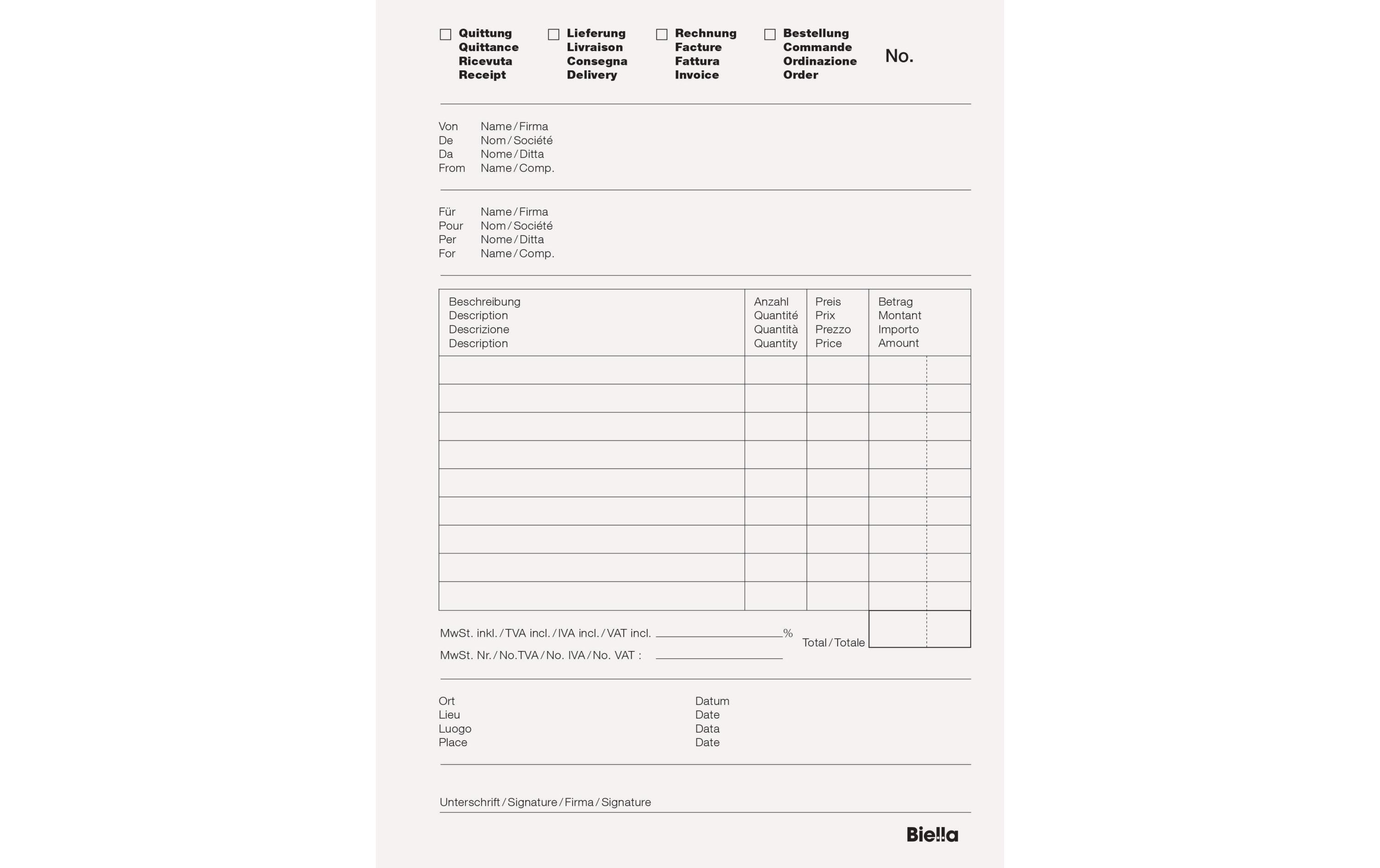Biella Durchschreibeblock Copy Block A5 Mehrzweckblock