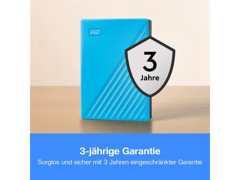 Western Digital Externe Festplatte My Passport 4 TB, Blau Western Digital Externe Festplatte My Passport 4 TB, Blau