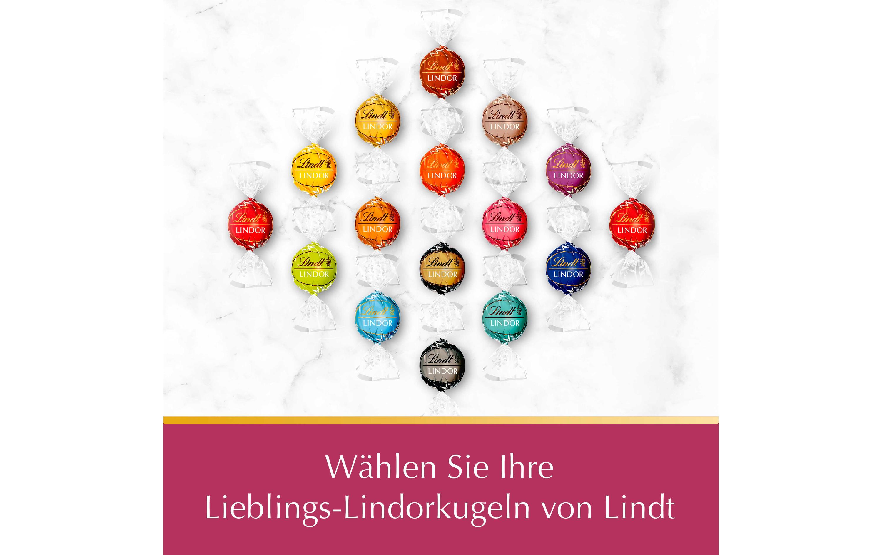 Lindt Schokoladen-Pralinen Lindor Kugeln Himbeere & Rahm 200 g