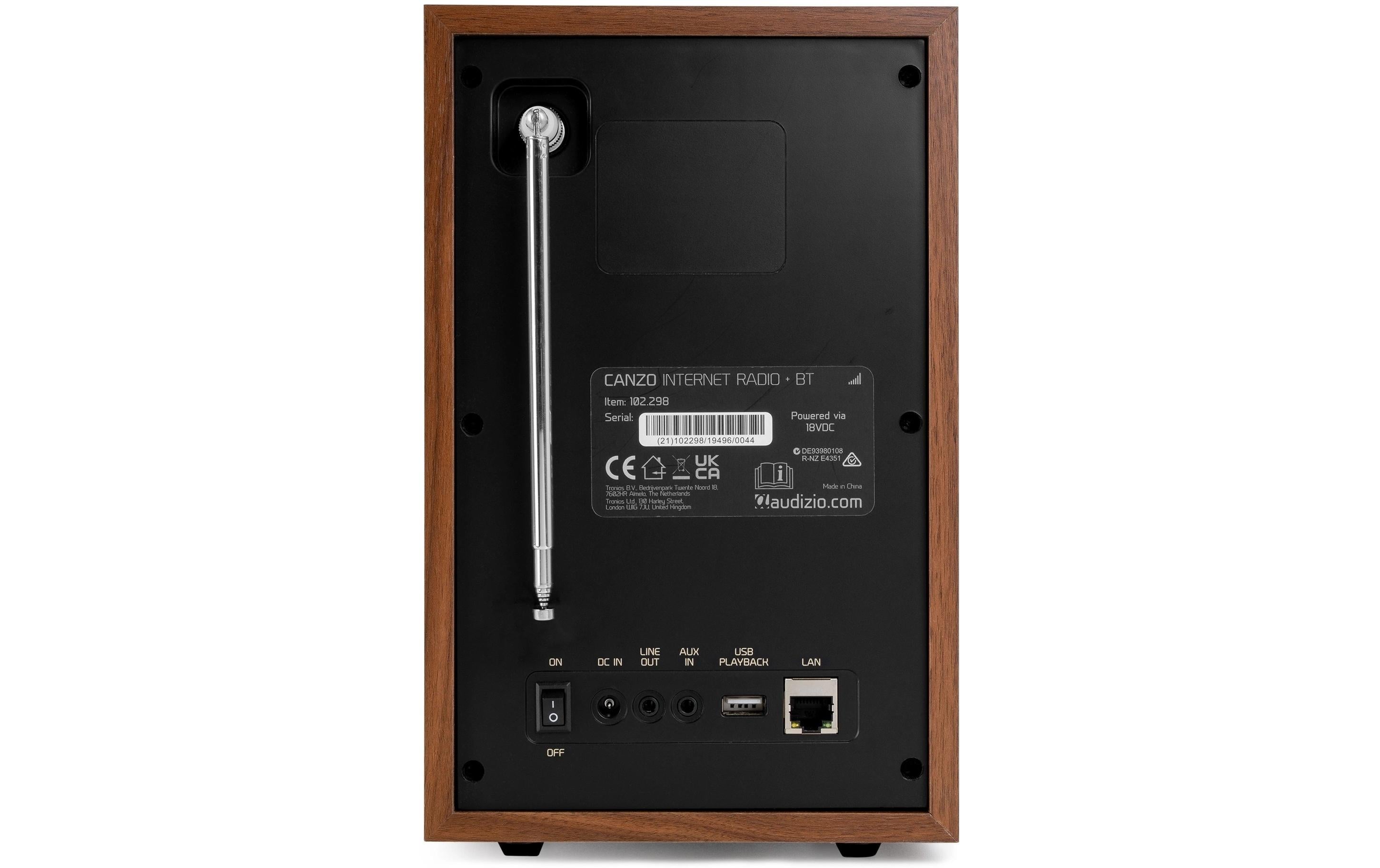 Audizio Internet Radio Canzo Dunkelbraun