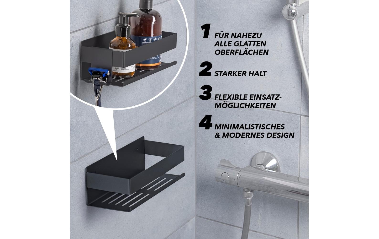 Benkstein Einzel-Duschorganizer Schwarz