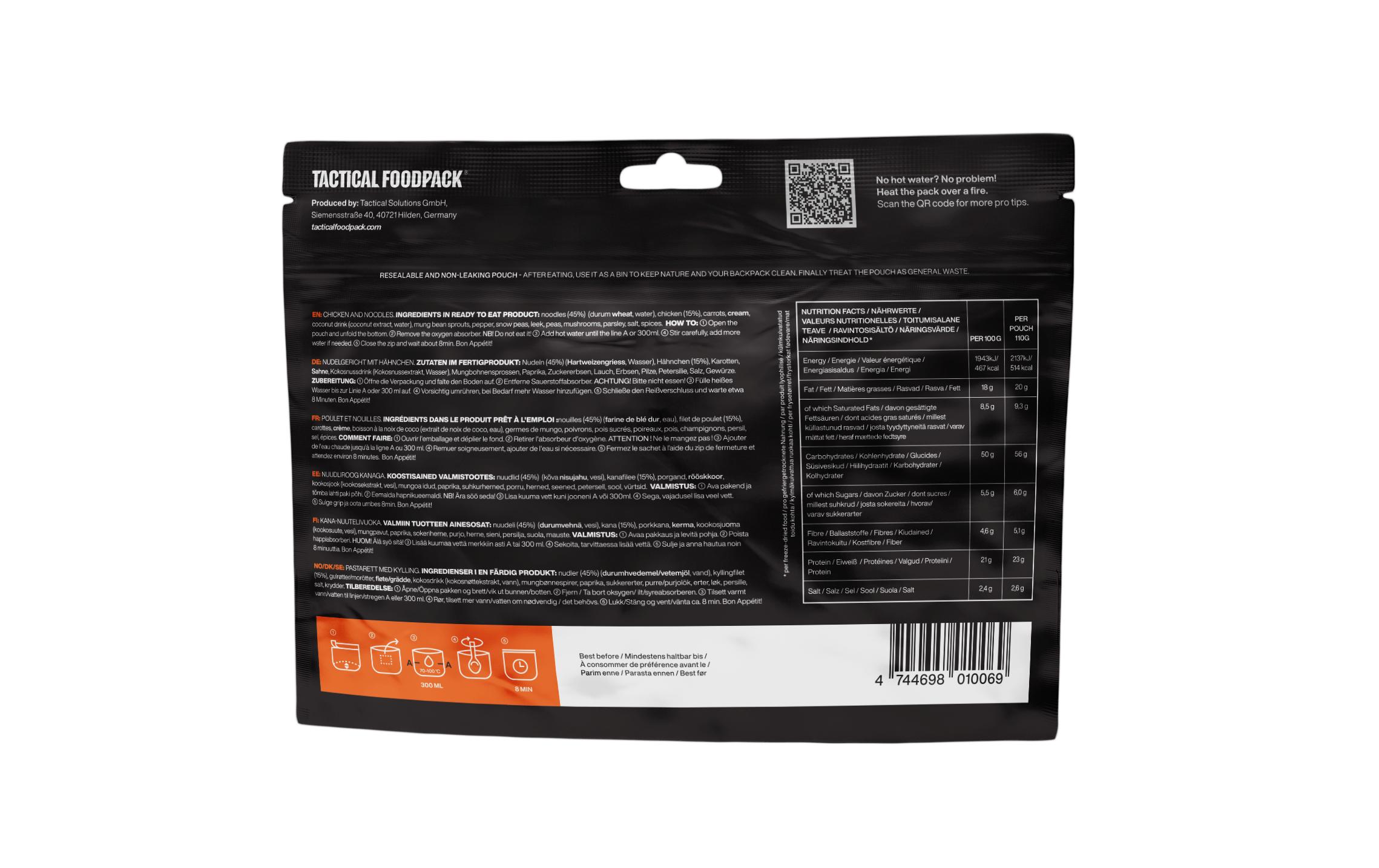 Tactical Foodpack Hauptgericht Chicken and Noodles