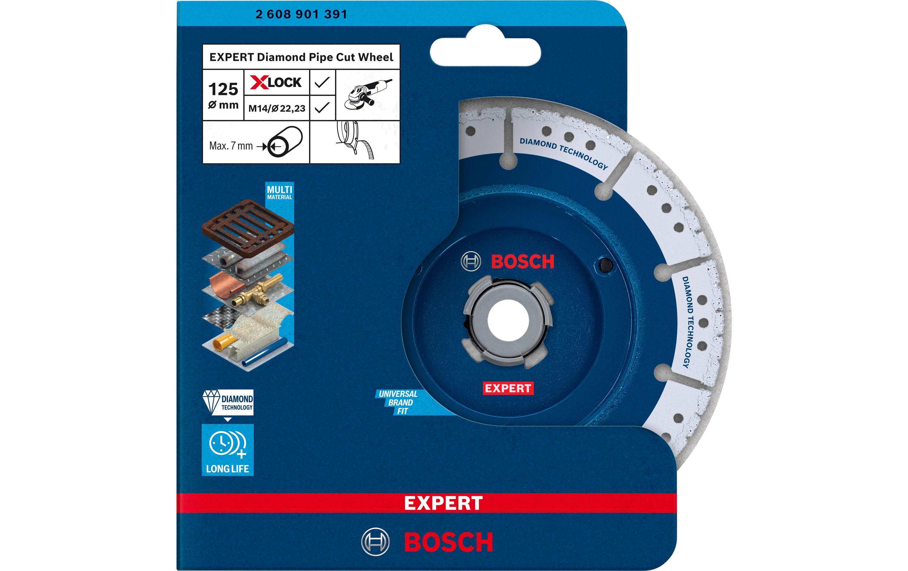 Bosch Professional Diamanttrennscheibe Expert Diamond Pipe Cut Wheel, 125 mm