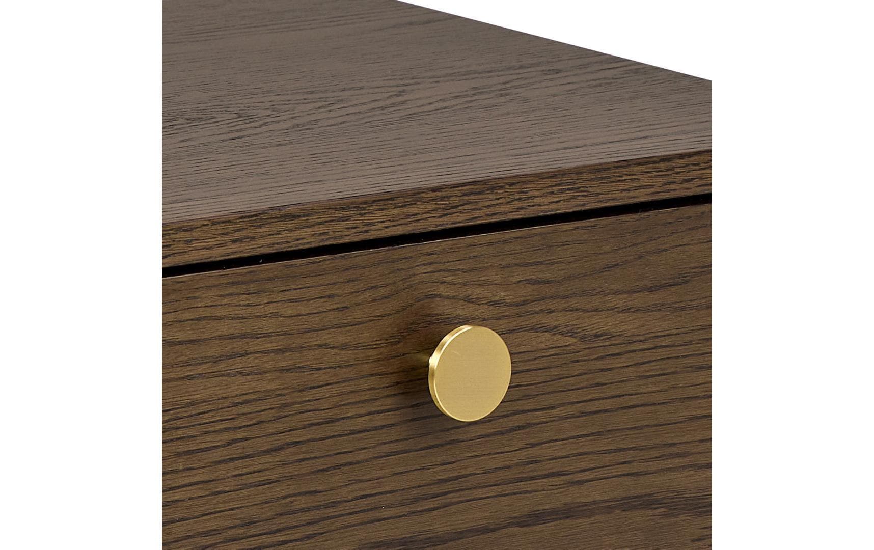 AC Design Nachttisch Monfort Dunkelbraun, 43.5 x 40 x 60 cm