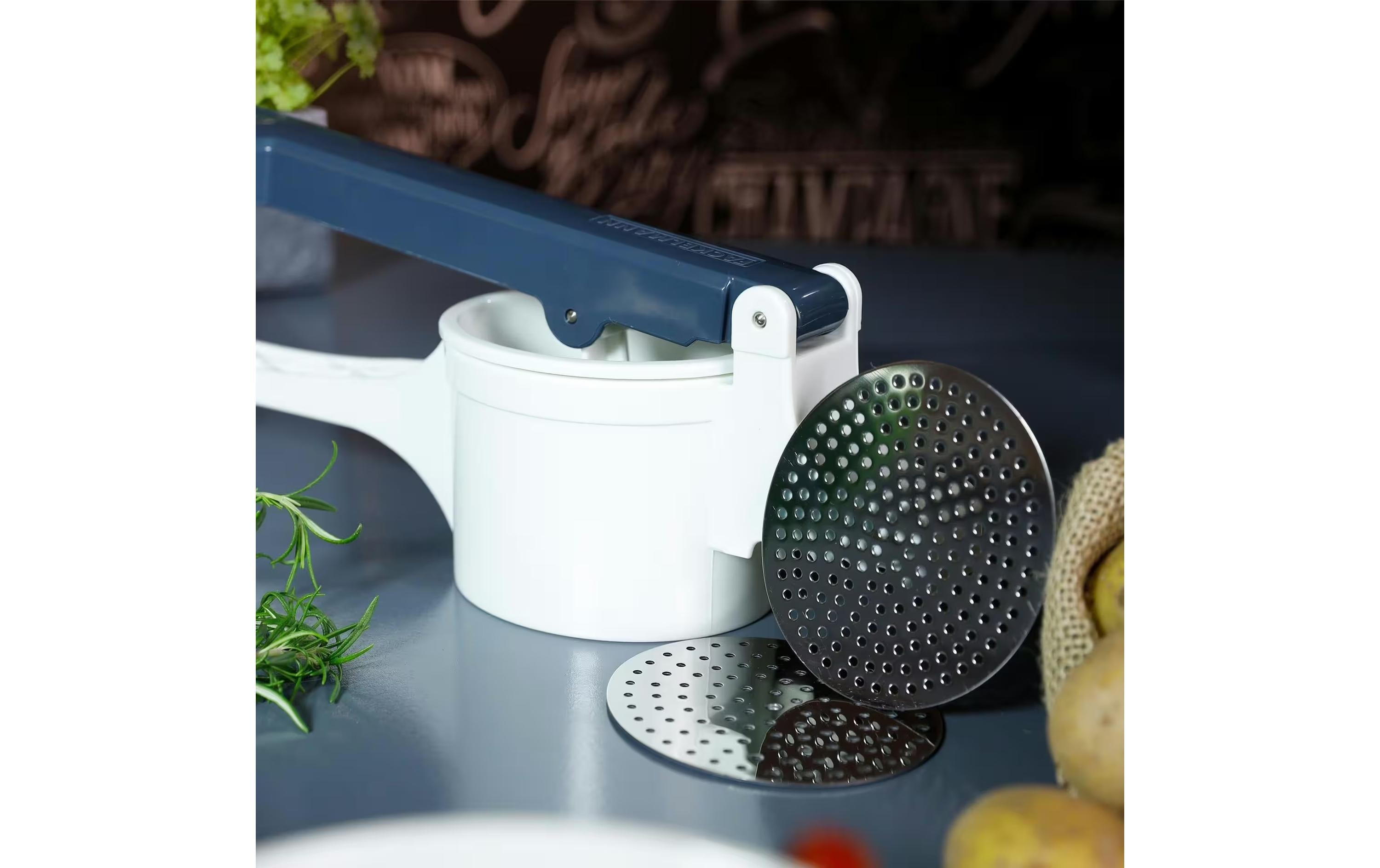 Fackelmann Spätzle- und Kartoffelpresse Blau/Weiss