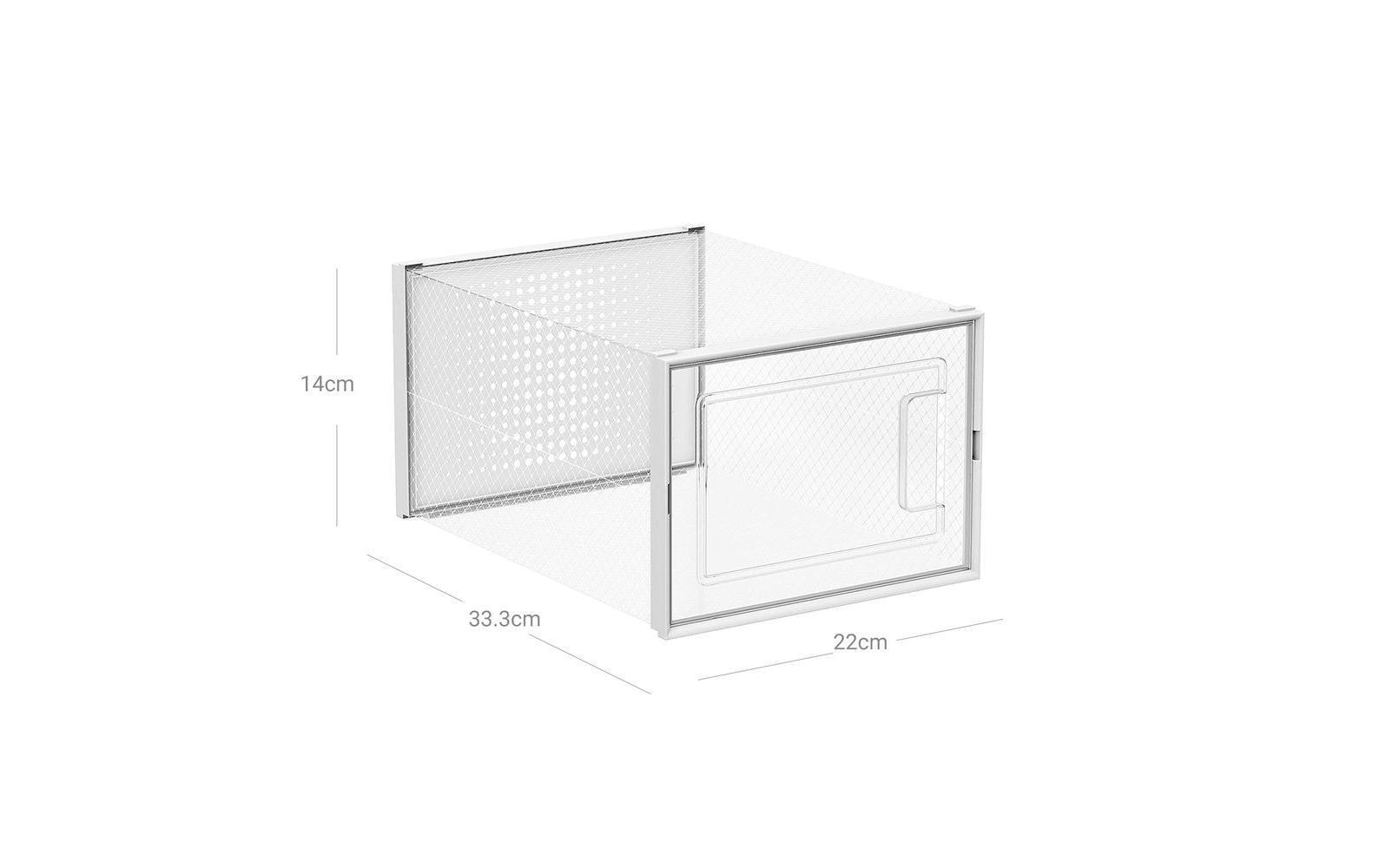 Songmics Schuhboxen 23 x 14 cm, Transparent