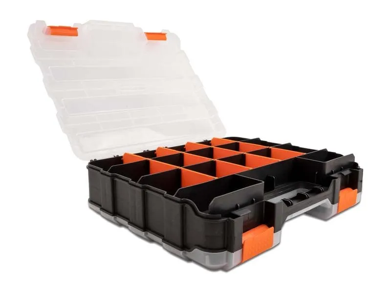Delock Sortimentskasten Orange / Schwarz 34 Fächer Delock Sortimentskasten Orange / Schwarz 34 Fächer