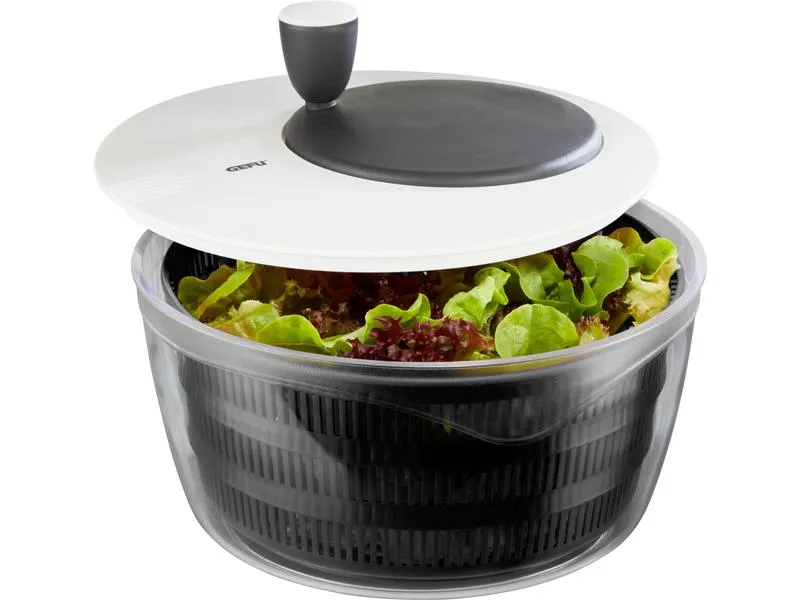 GEFU Salatschleuder Rotare 25 cm, Schwarz/Weiss