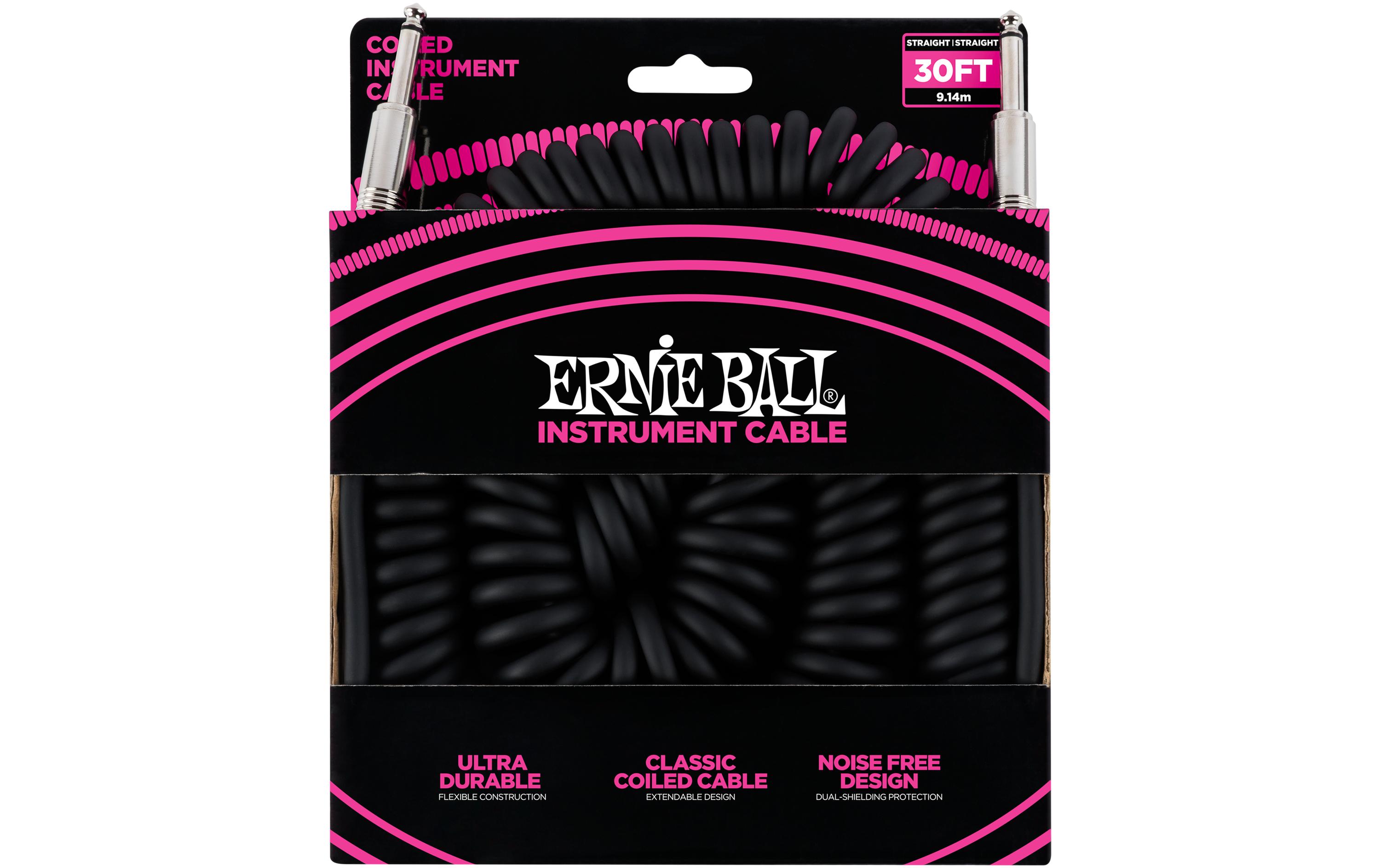 Ernie Ball Instrumentenkabel 6044 – 9.14 m, Schwarz
