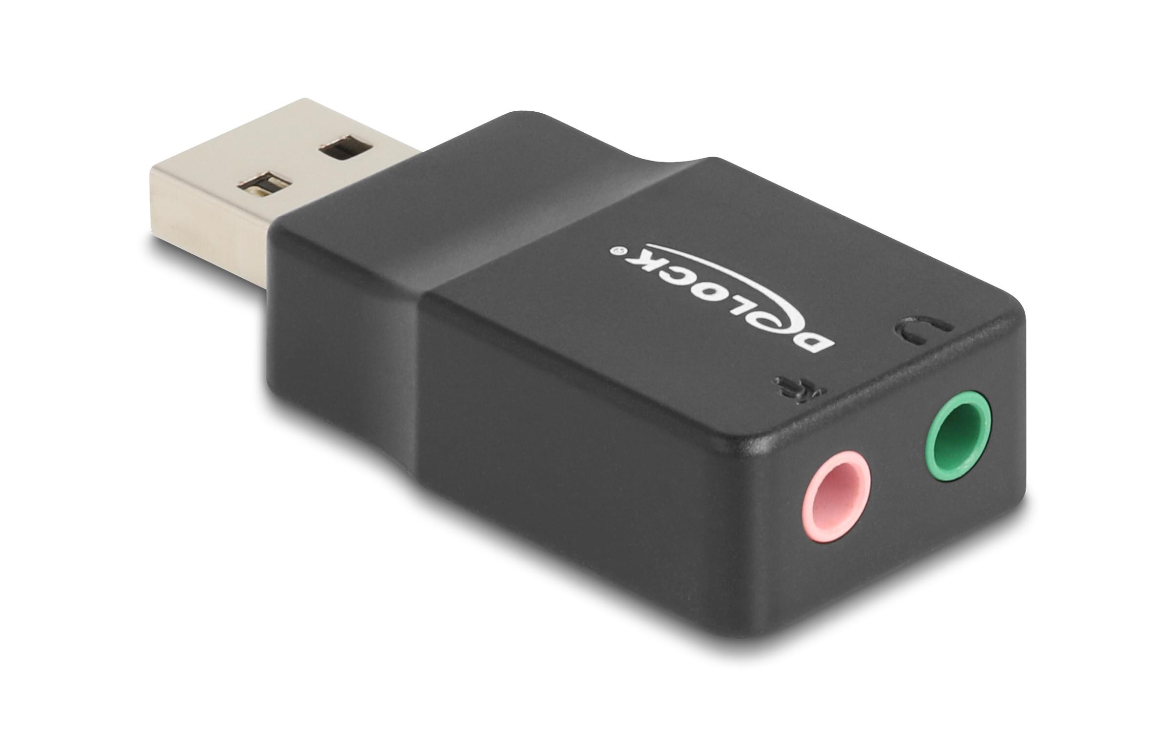 Delock Soundkarte USB-A Stecker - 2x3.5mm Klinke Plug & Play Delock Soundkarte USB-A Stecker - 2x3.5mm Klinke Plug & Play