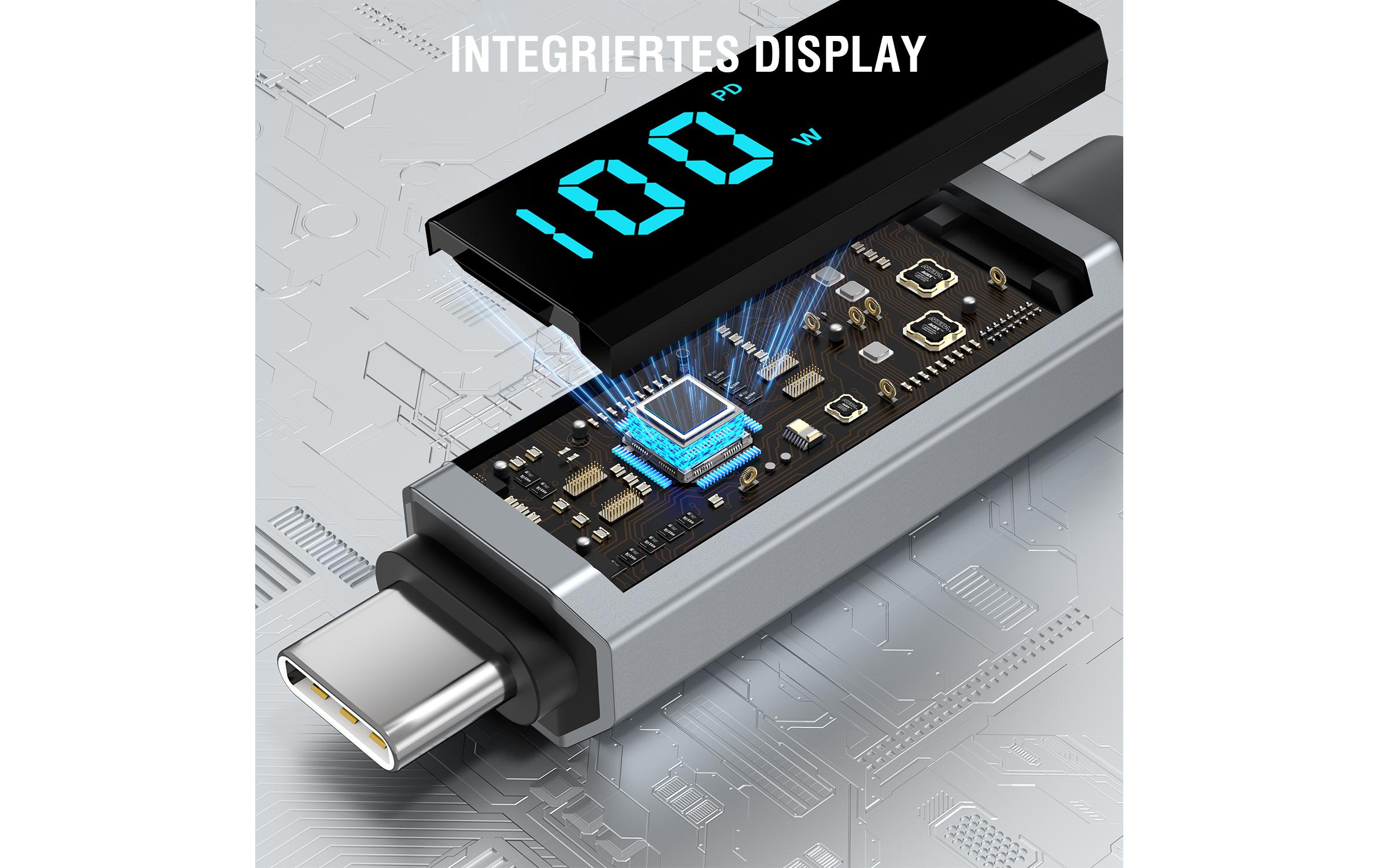 4smarts USB 2.0-Kabel USB-C DigitCord 100W USB C - USB C 1.5 m