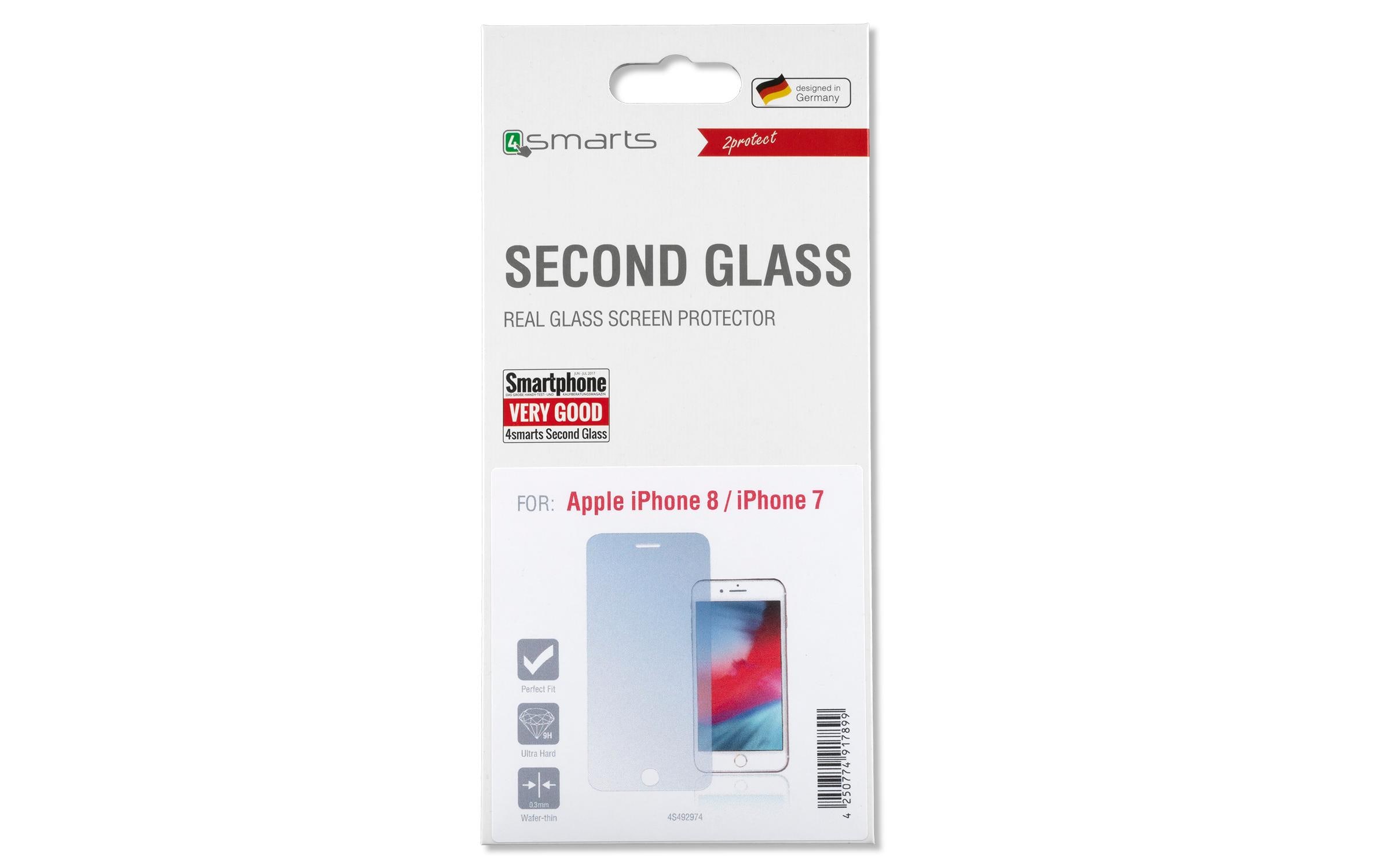 4smarts Displayschutz Second Glass 2.5D iPhone SE2 / SE3 / 8 / 7 4smarts Displayschutz Second Glass 2.5D iPhone SE2 / SE3 / 8 / 7